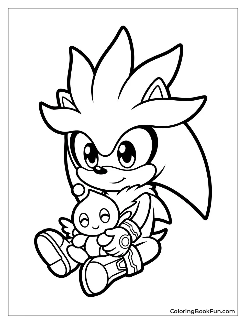 Cute Silver Holds Tiny Chao
