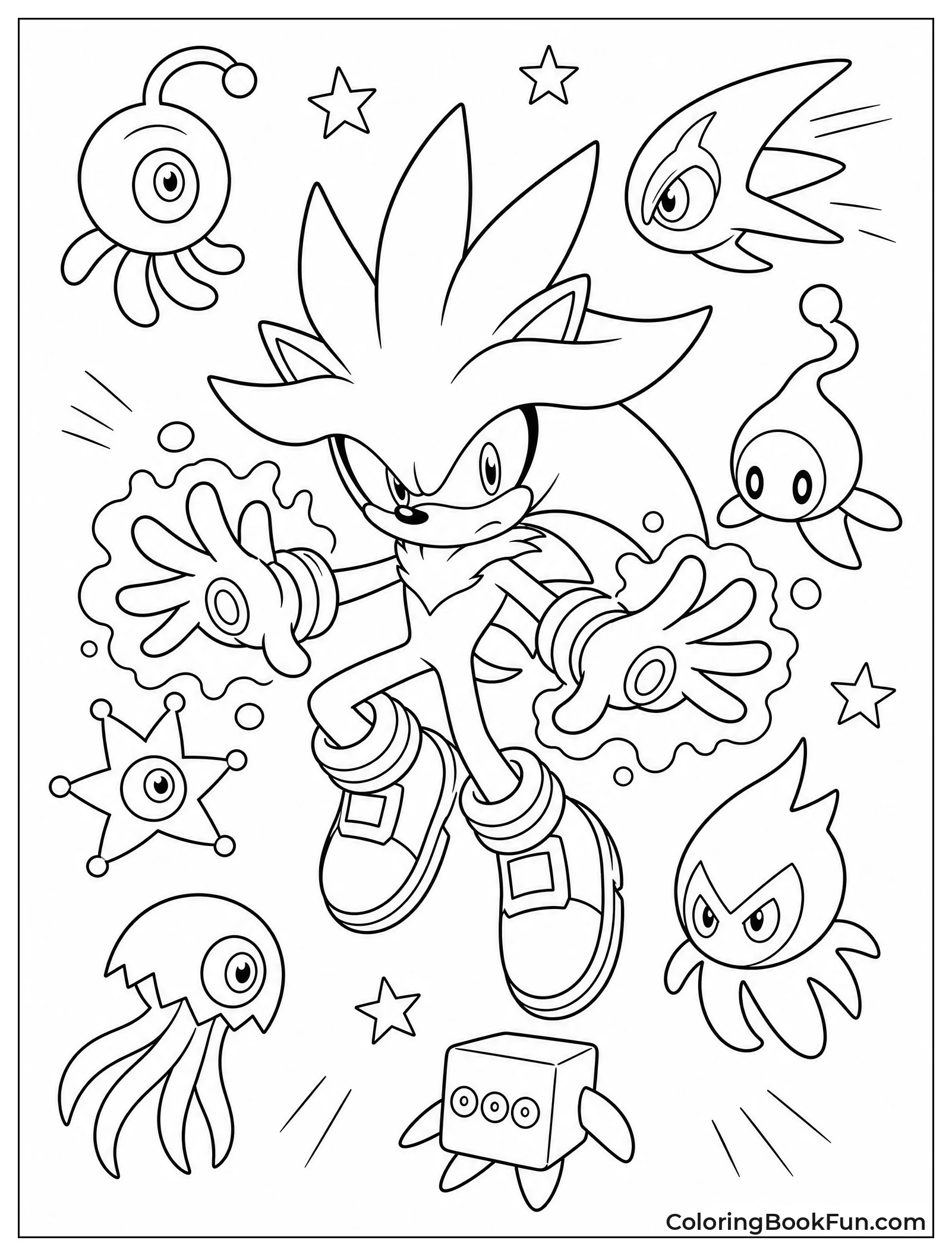 Silver Plays With Colorful Wisps