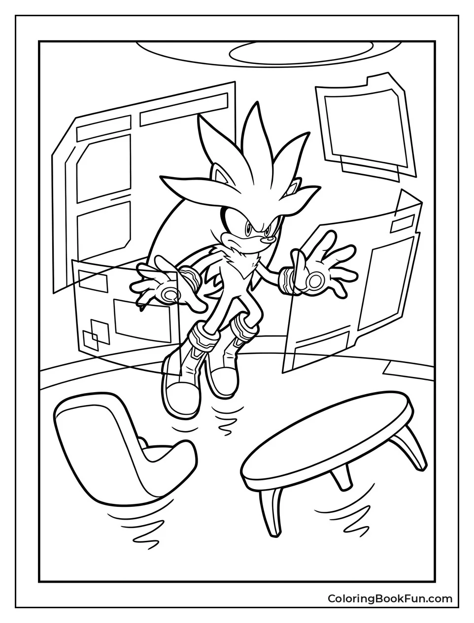 Silver Sits in Futuristic Home