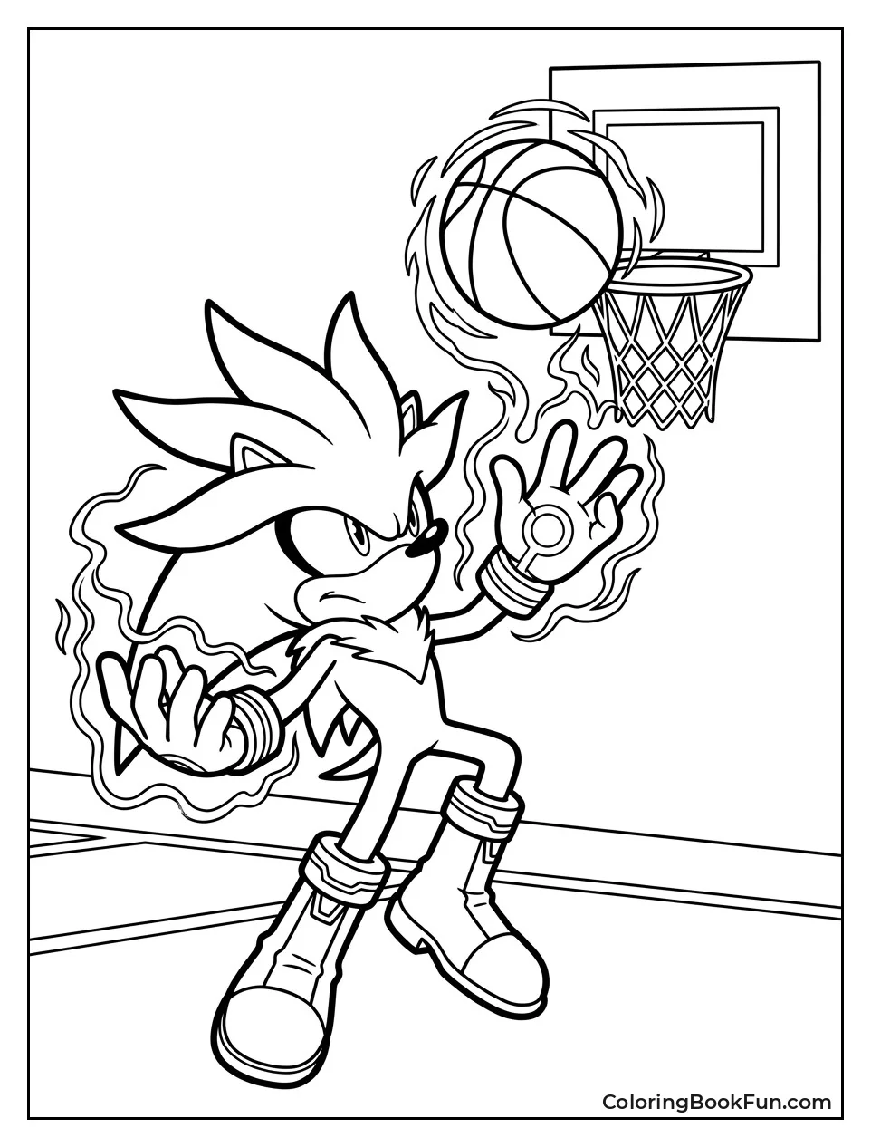 Silver Shoots Basketball With Mind