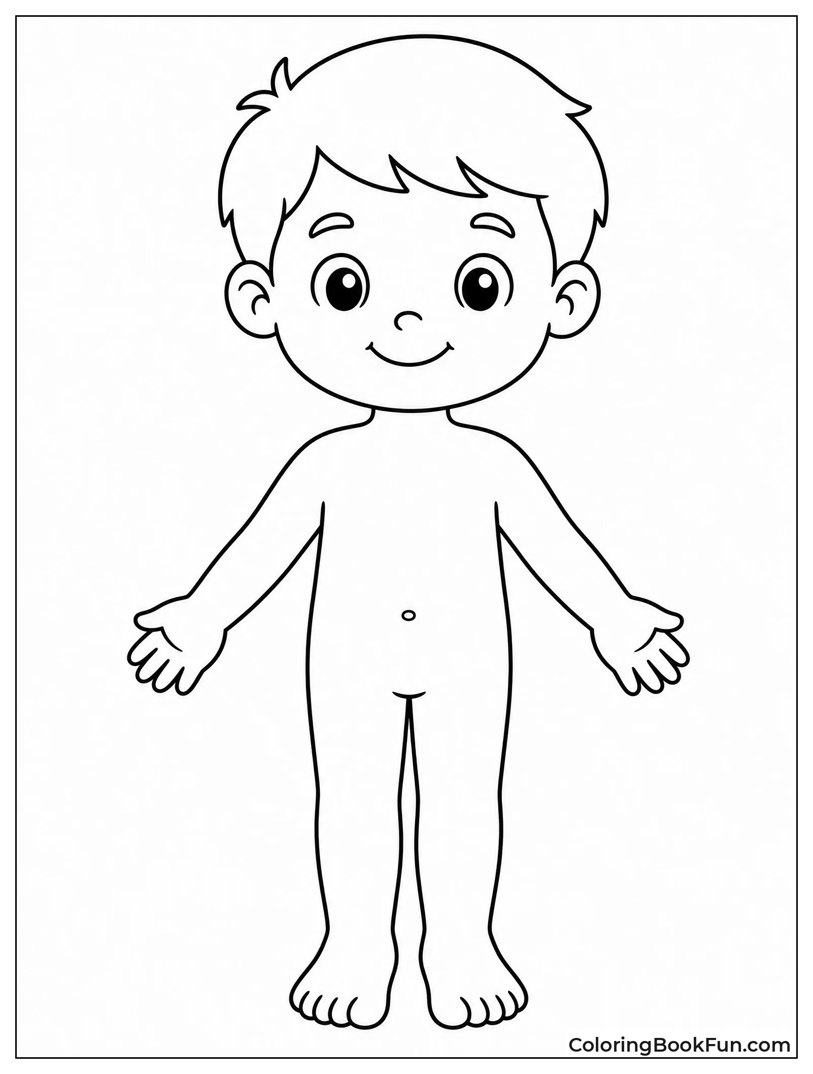 Simple Child Ready to Color