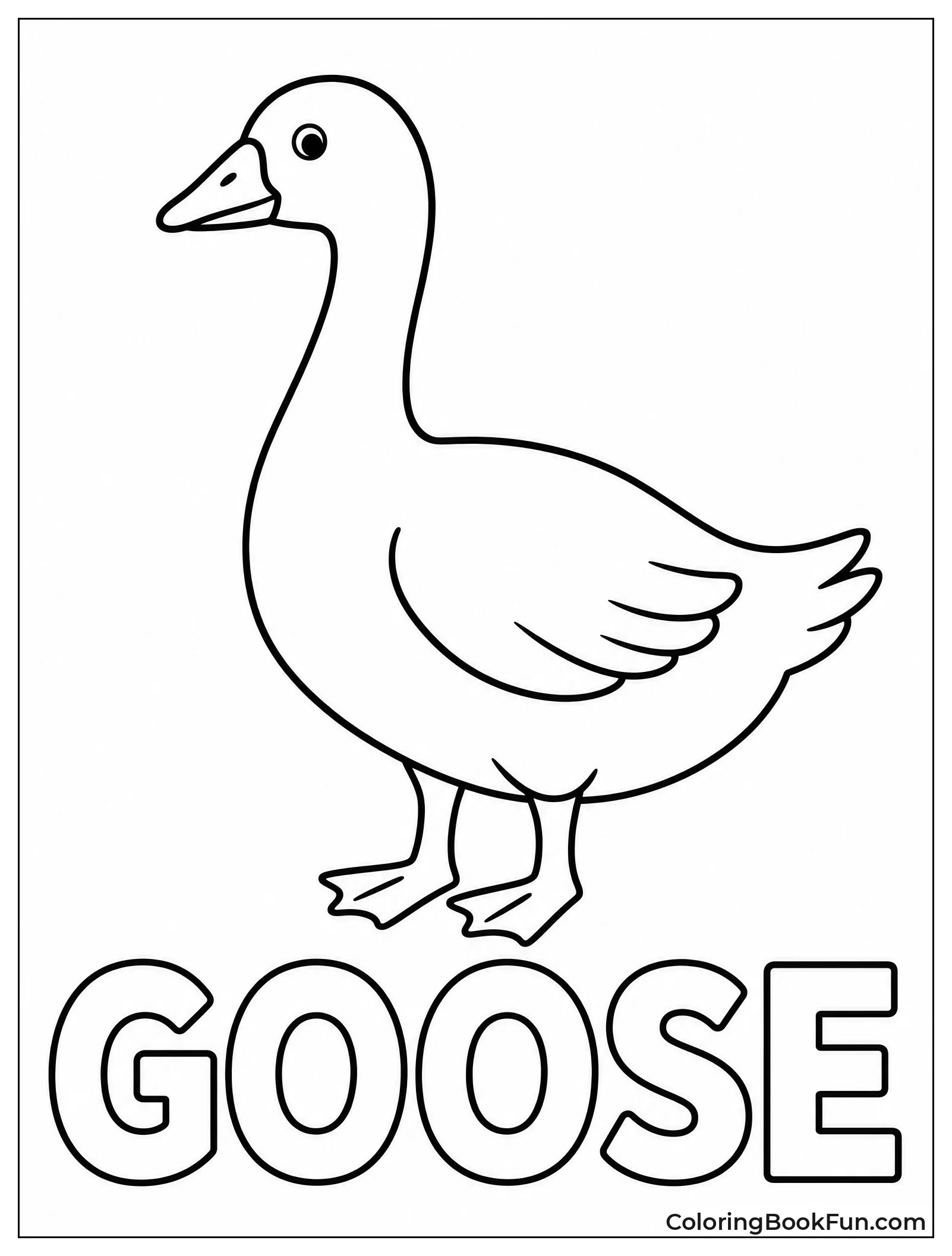 Simple Bold Goose Outline