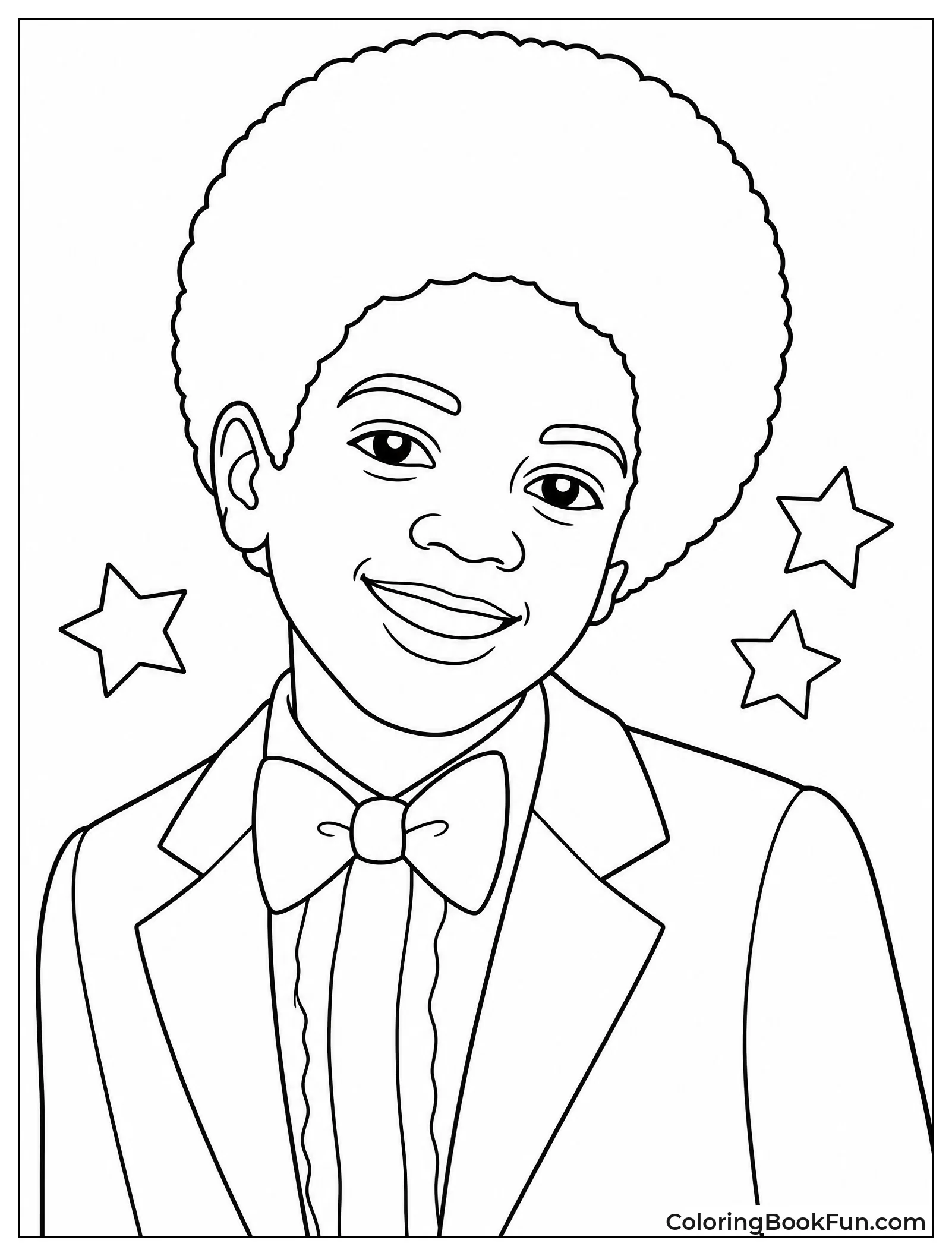Simple Young Michael Jackson Portrait