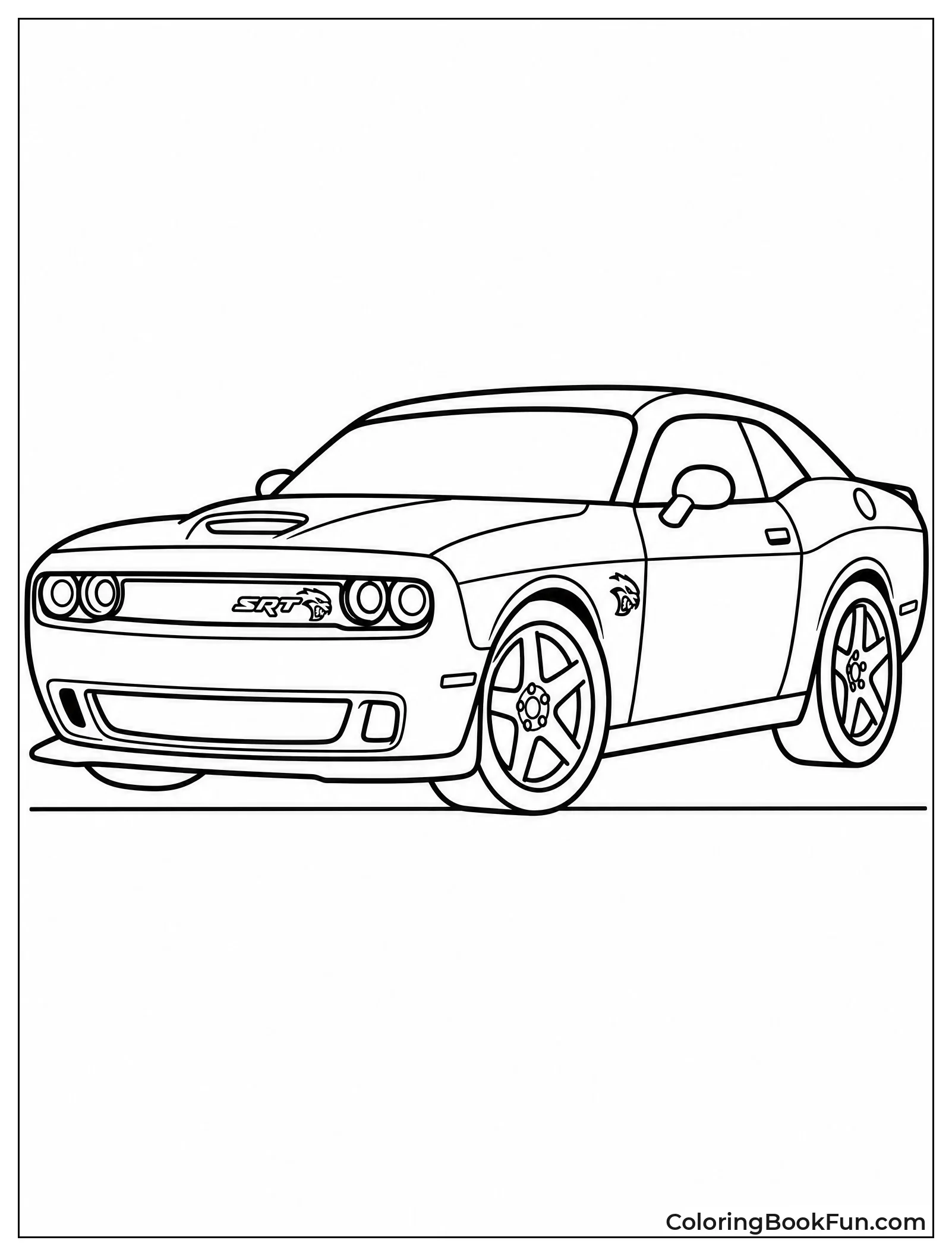 Simple Bold Outline Hellcat