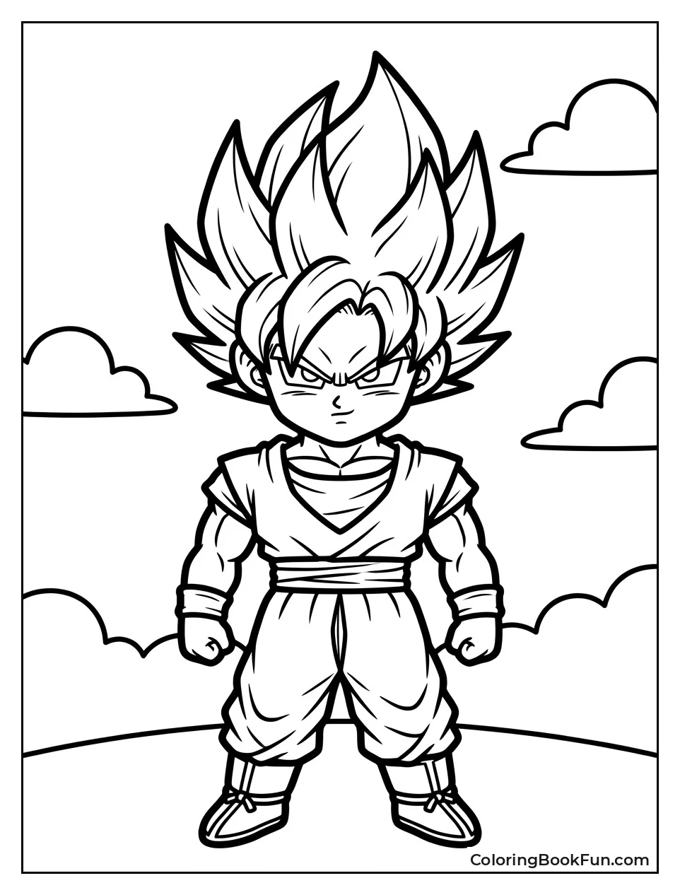 Simple Super Saiyan Goku Stands Tall