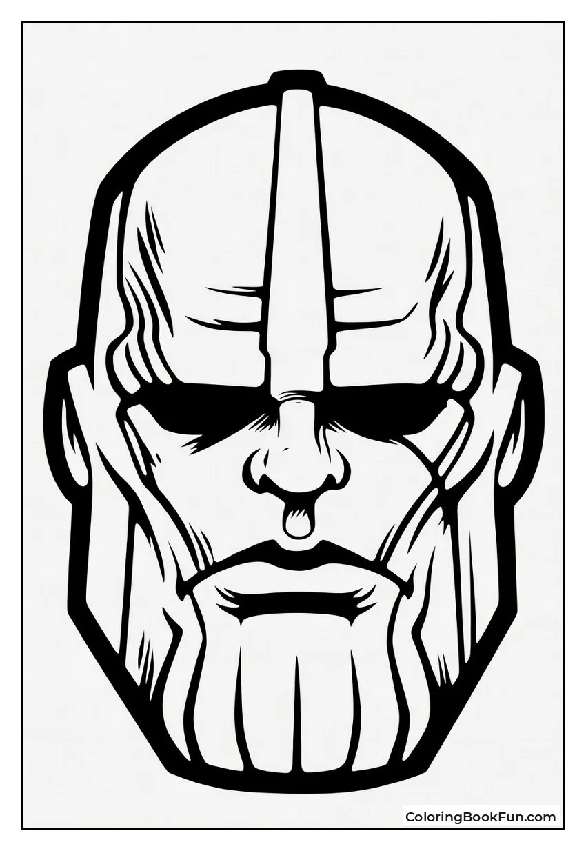 Simple Thanos Mask Outline