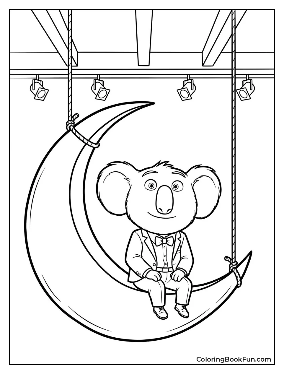 Buster on Crescent Moon Swing