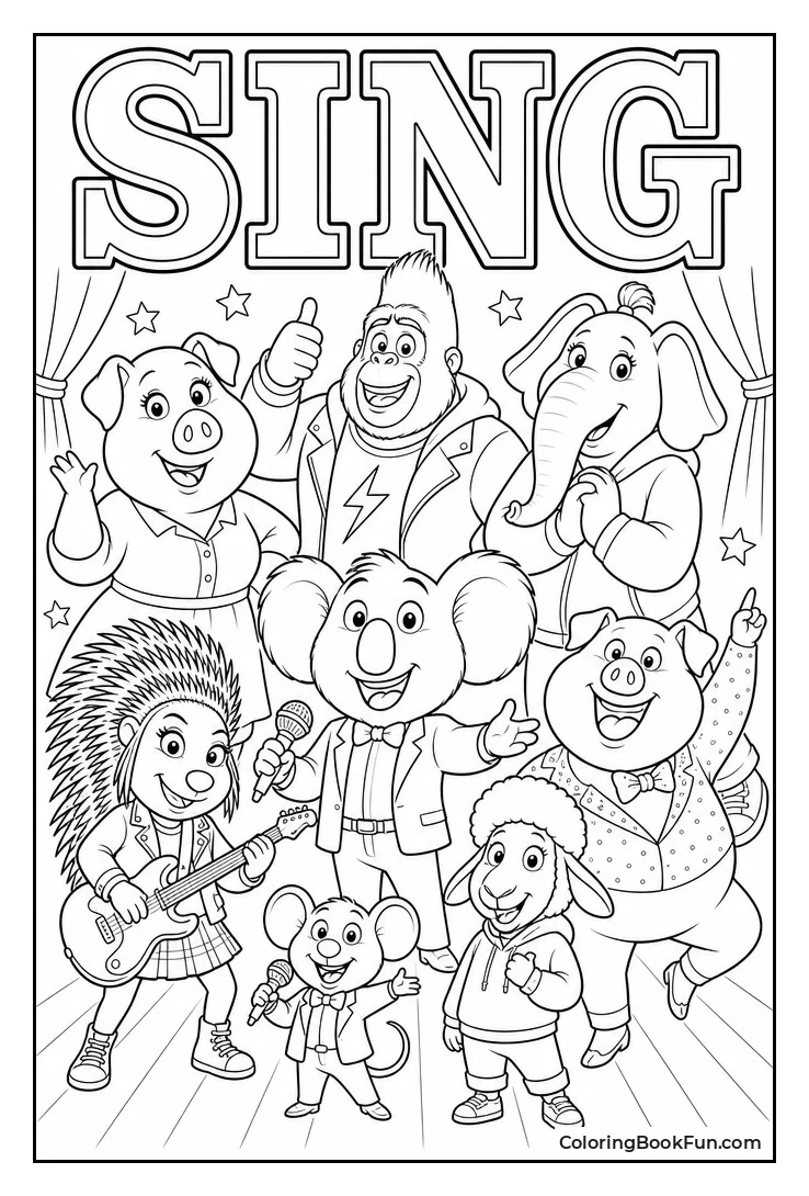 Cheerful Full Cast Group Portrait
