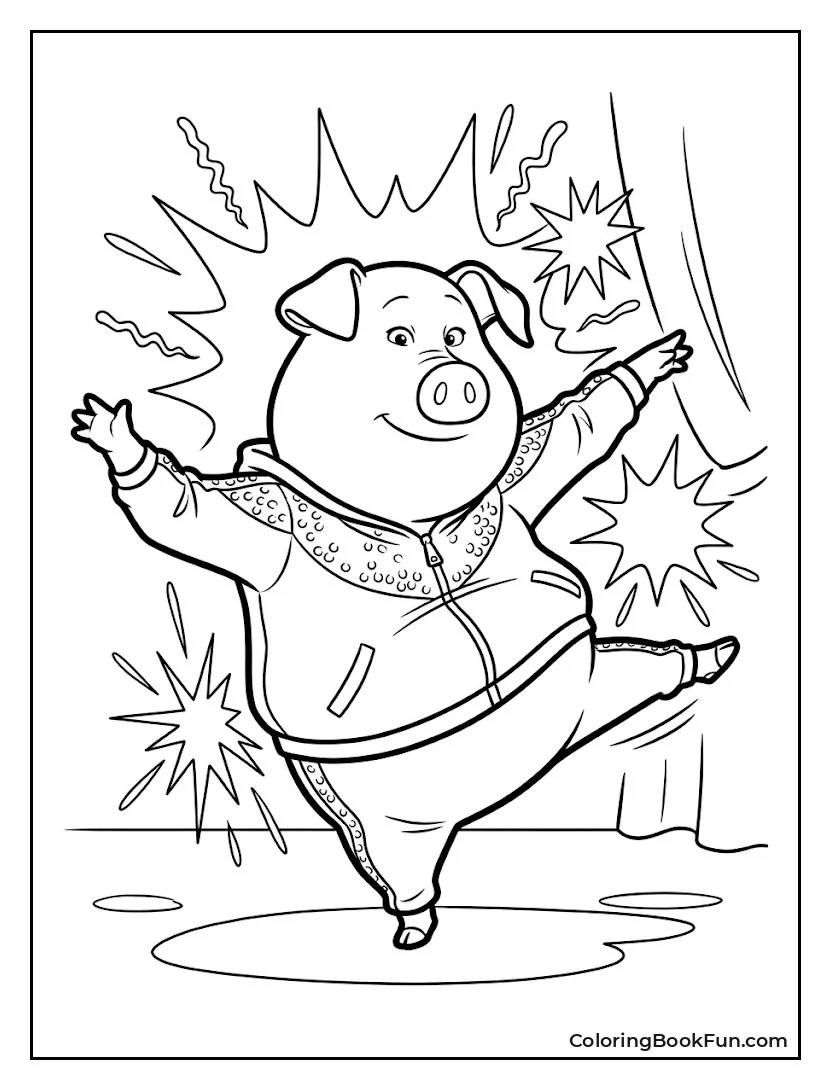 Gunter in Sparkle Dance Pose