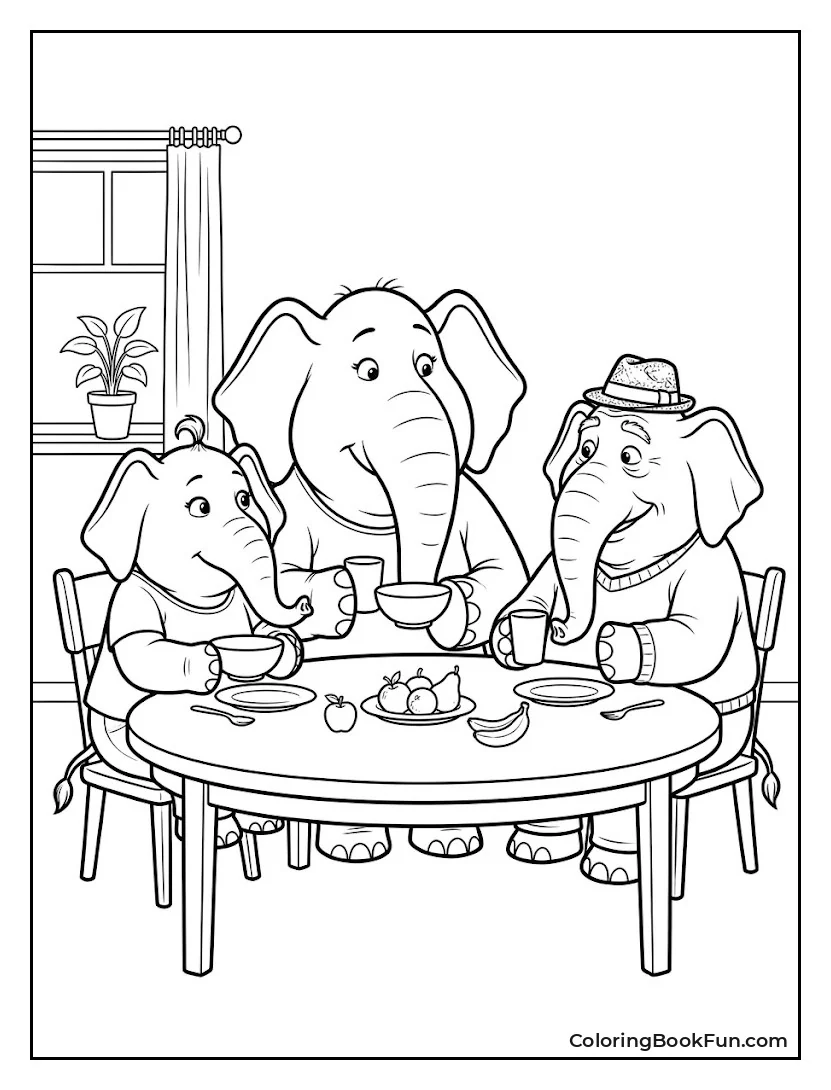 Meena at Family Dinner Table