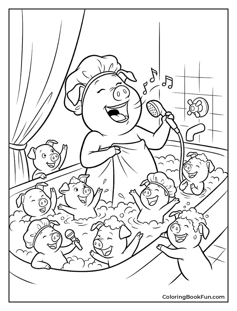Rosita Singing in the Shower