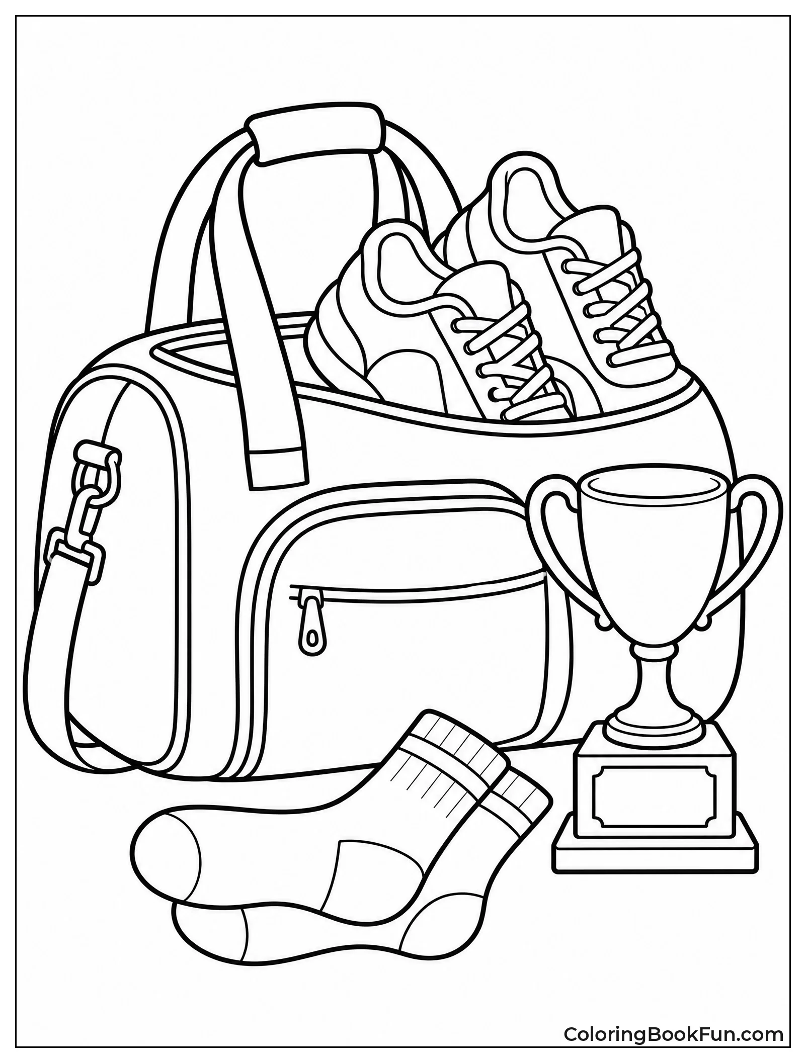 Sneakers Peeking Out of a Gym Bag