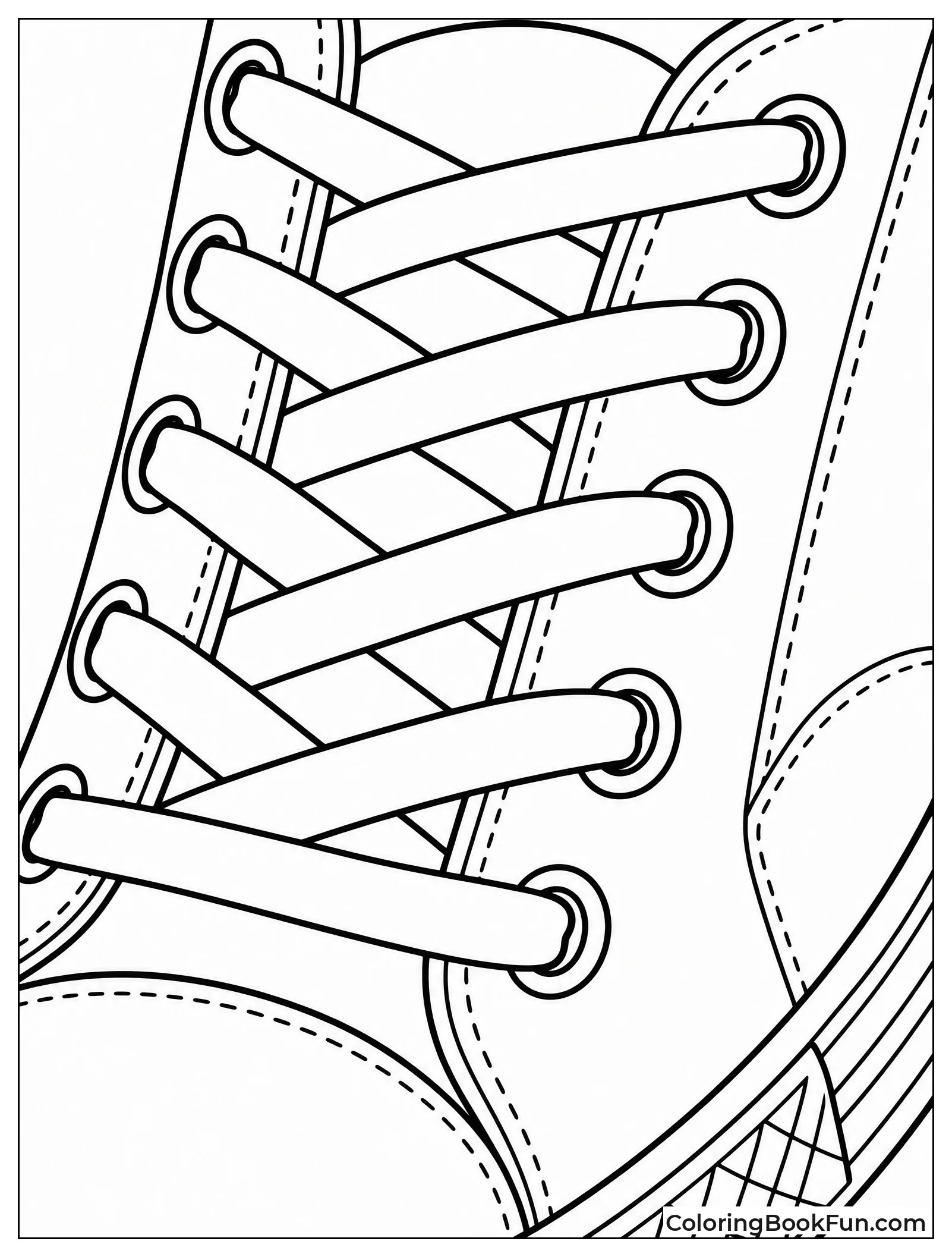Close Up of Laces and Eyelets