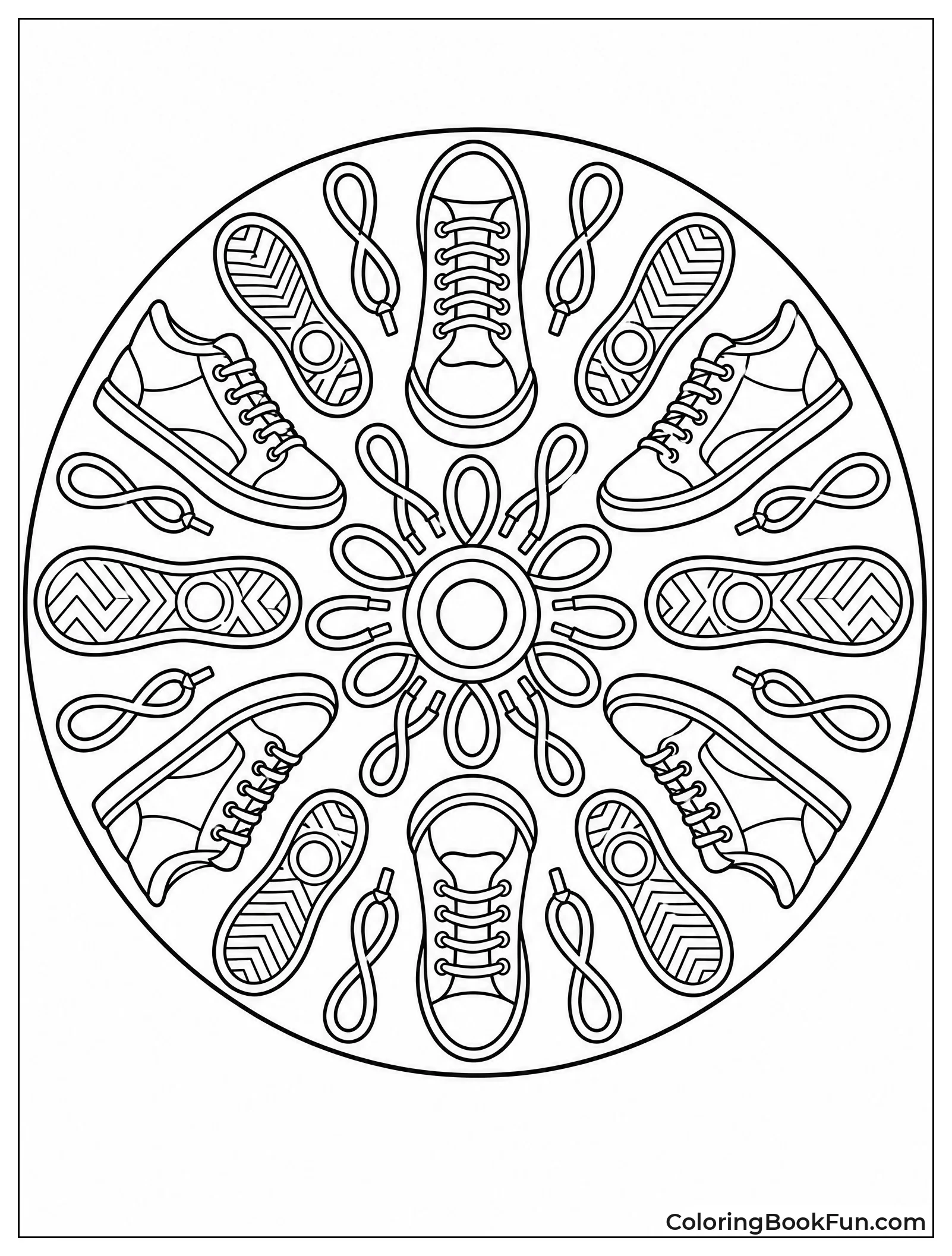 Mandala Made from Sneaker Shapes