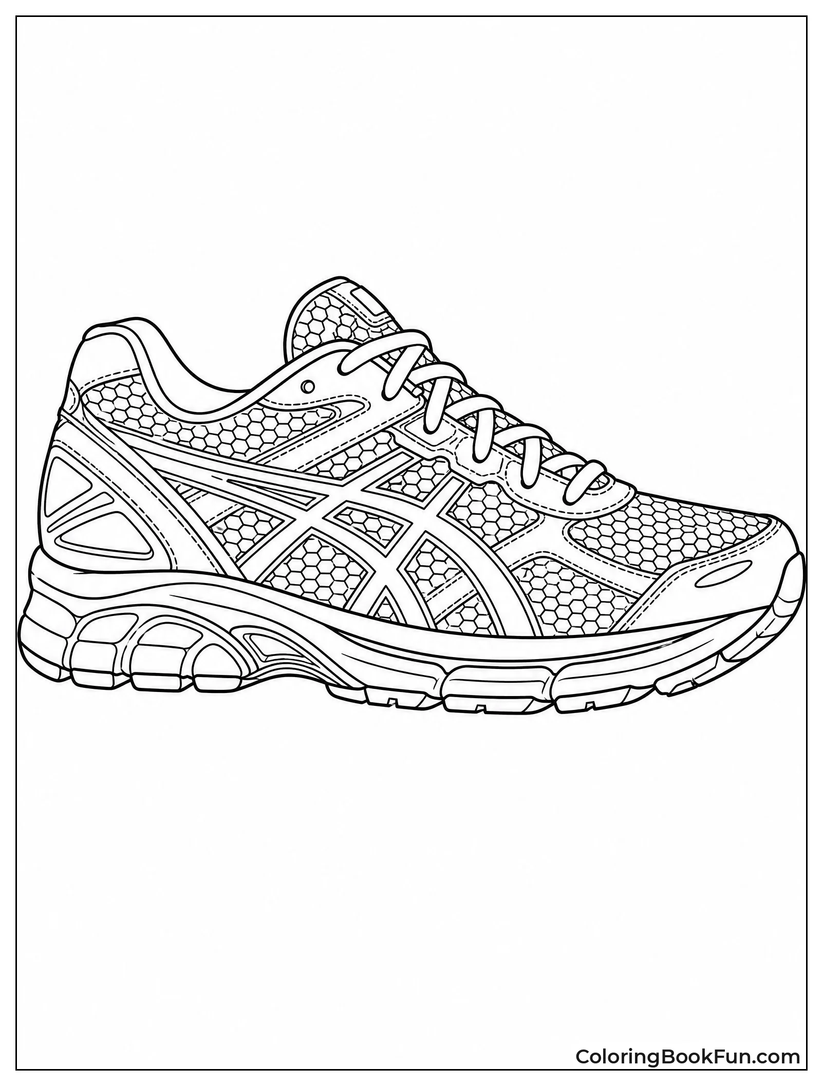Realistic Side View of a Running Shoe