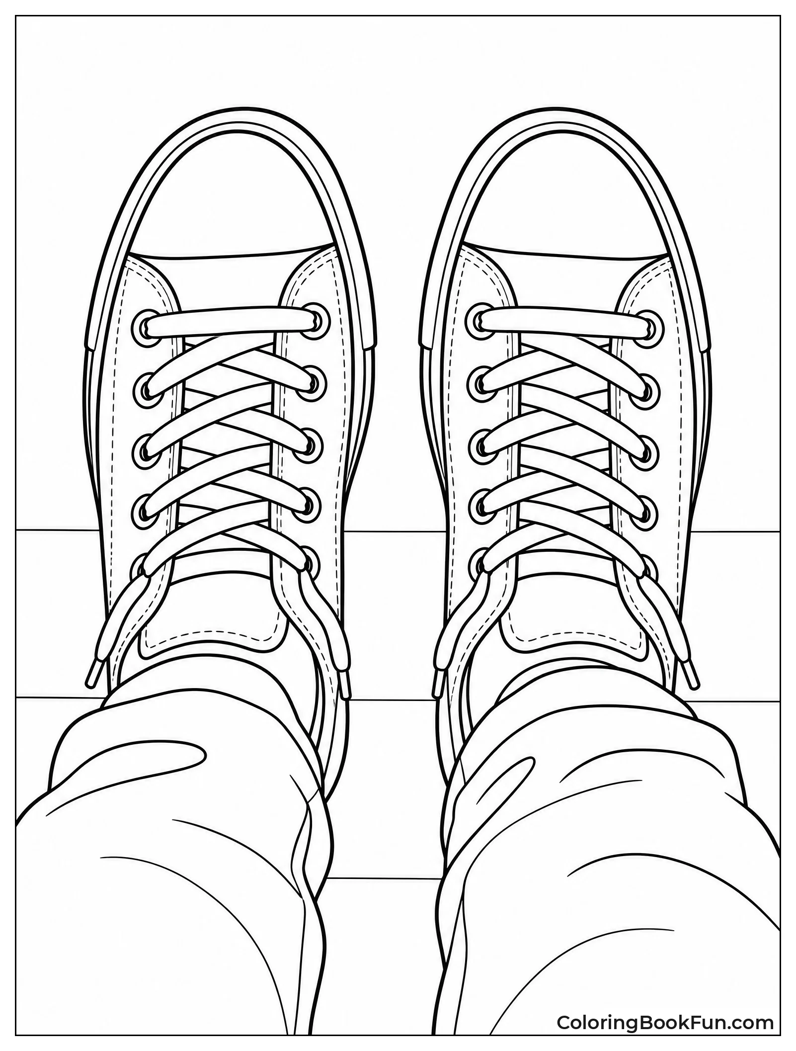 Top Down View of Sneakers