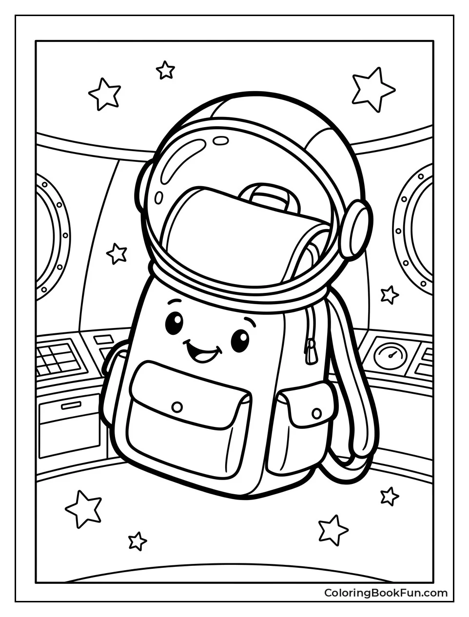 Backpack Floats in Space Ship