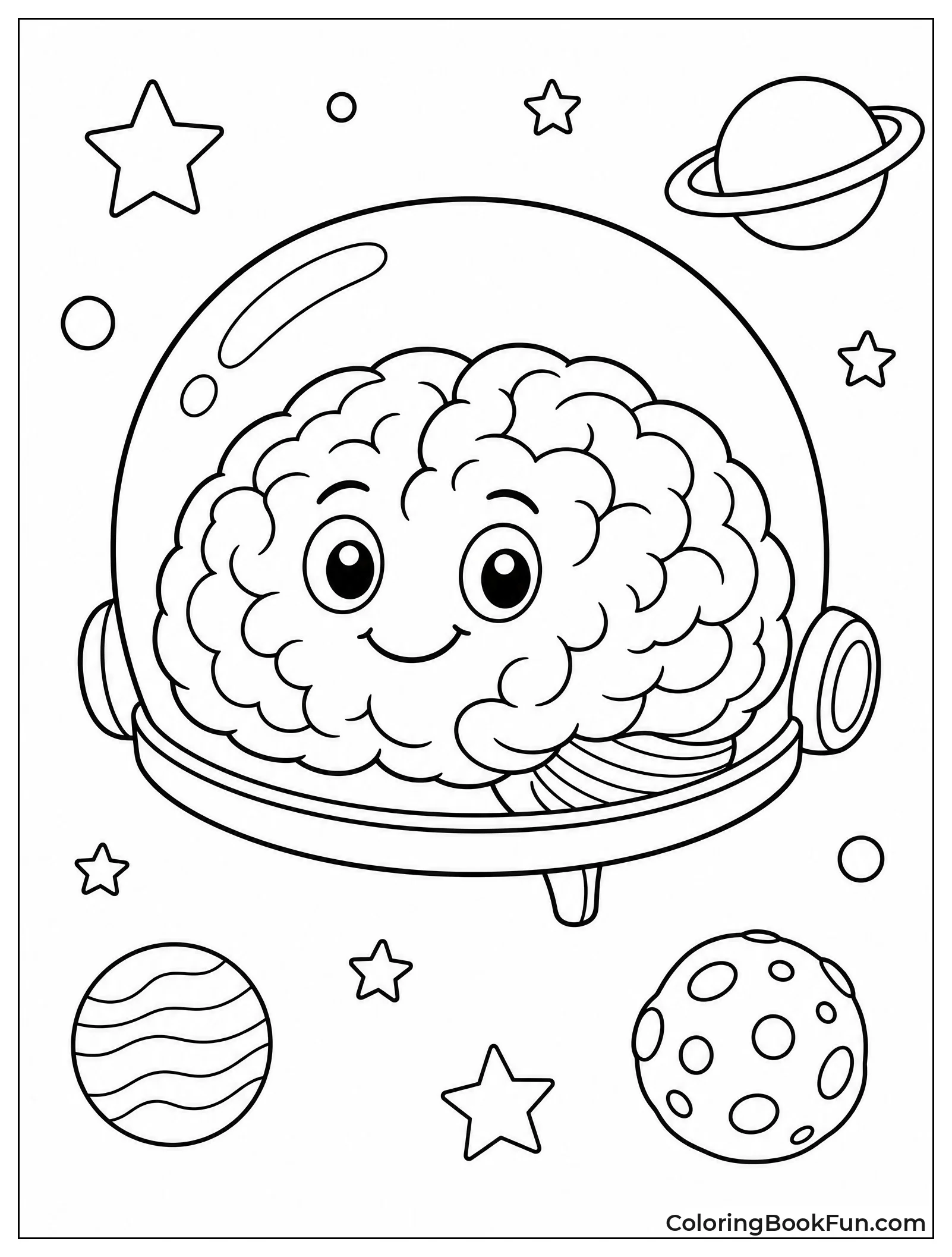 Brain Astronaut Exploring Space