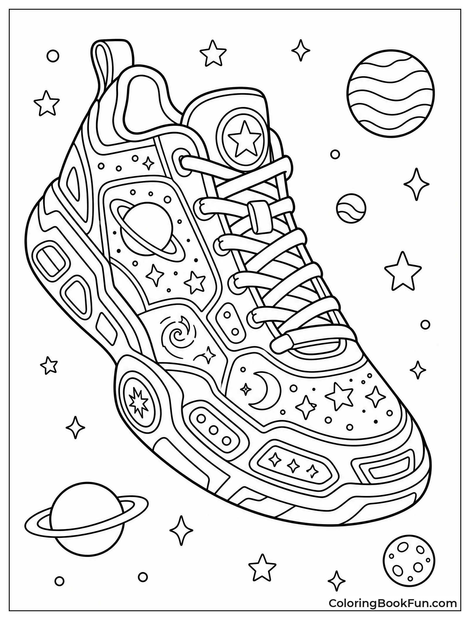 Space Sneaker Floating Among the Stars