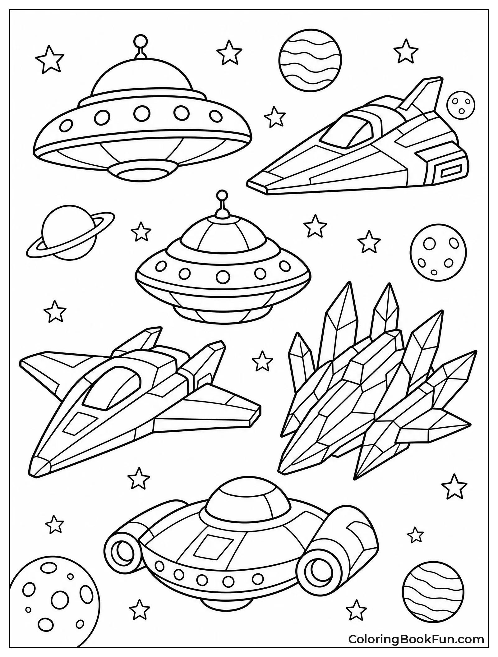 Fleet of Different Alien Ships