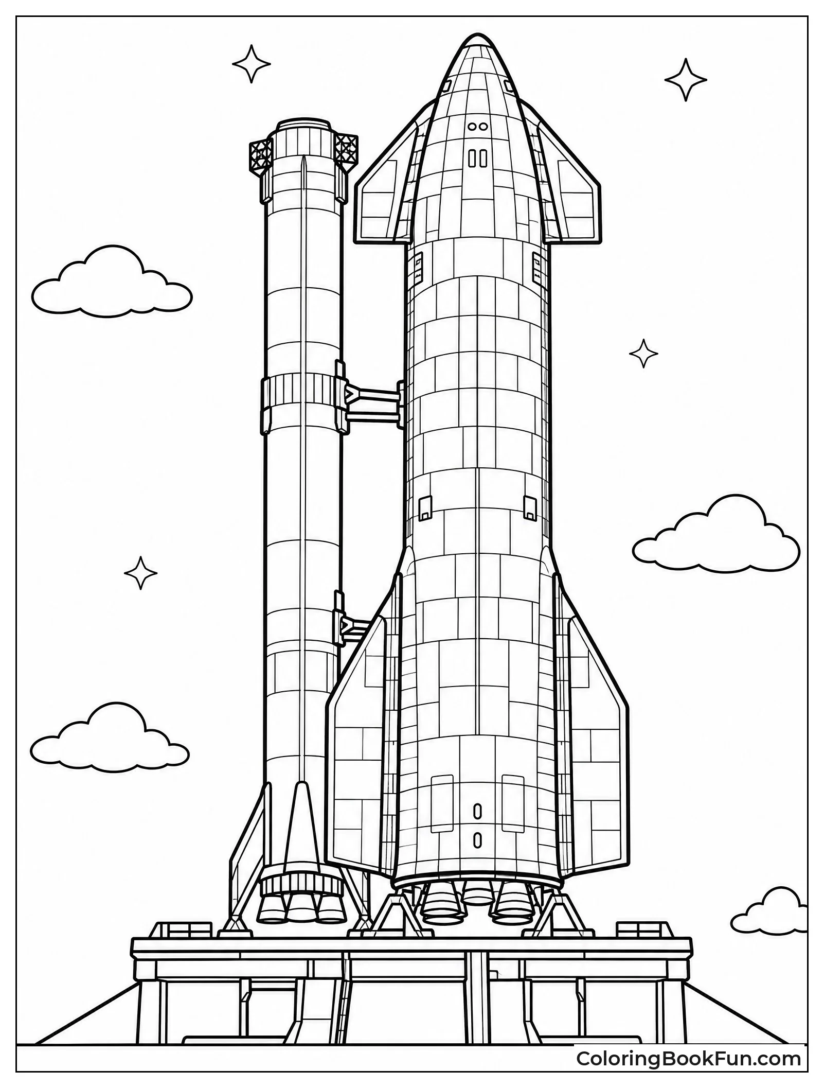 Detailed SpaceX Starship with Booster