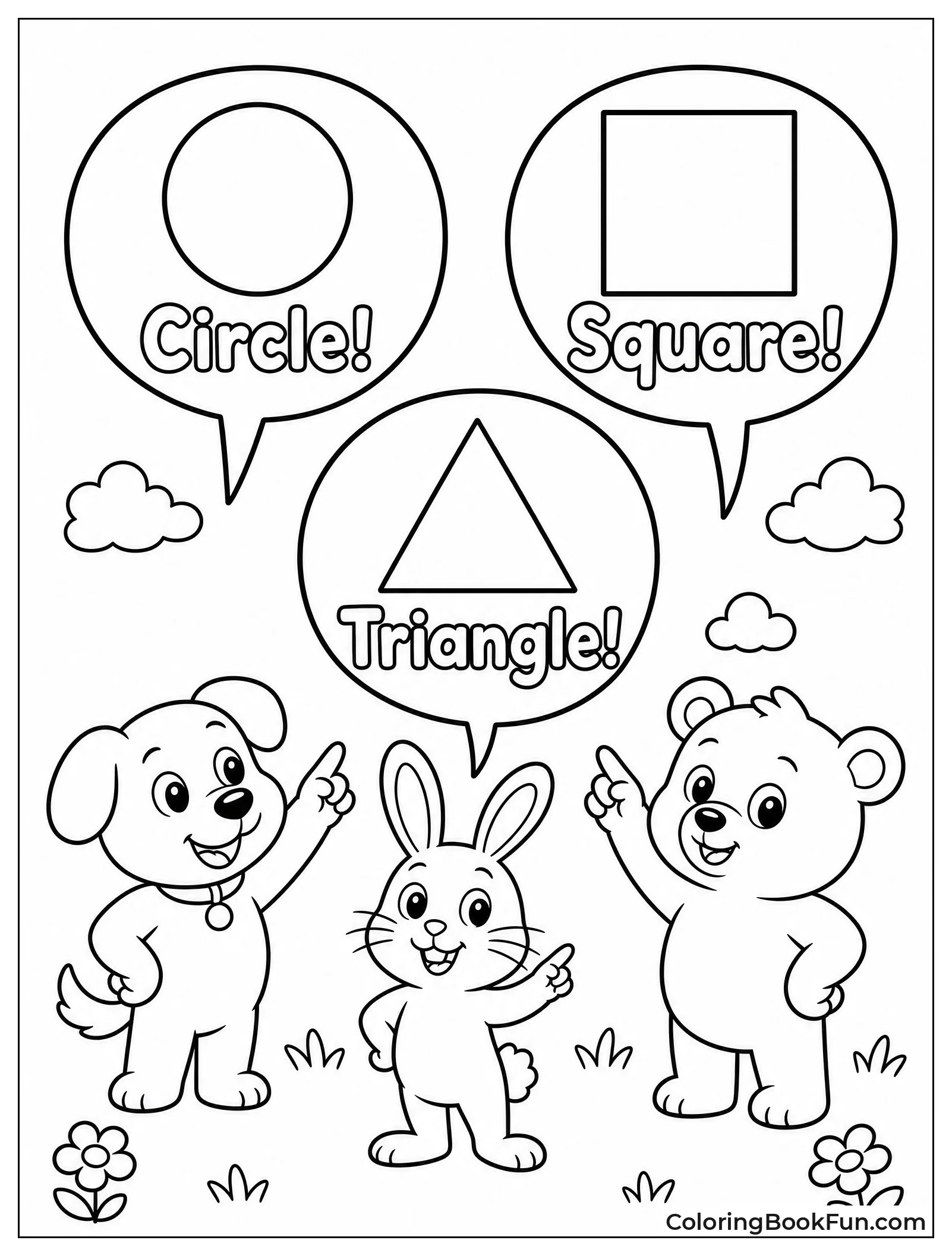 Shapes Talking in Speech Bubbles