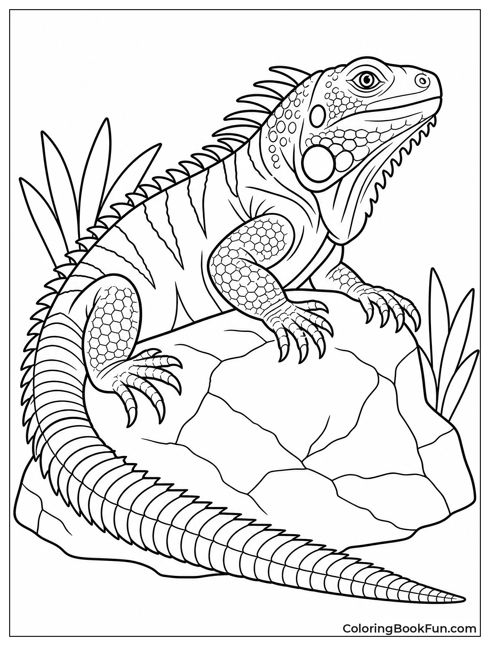 Spiny-tailed Iguana Shows Scales