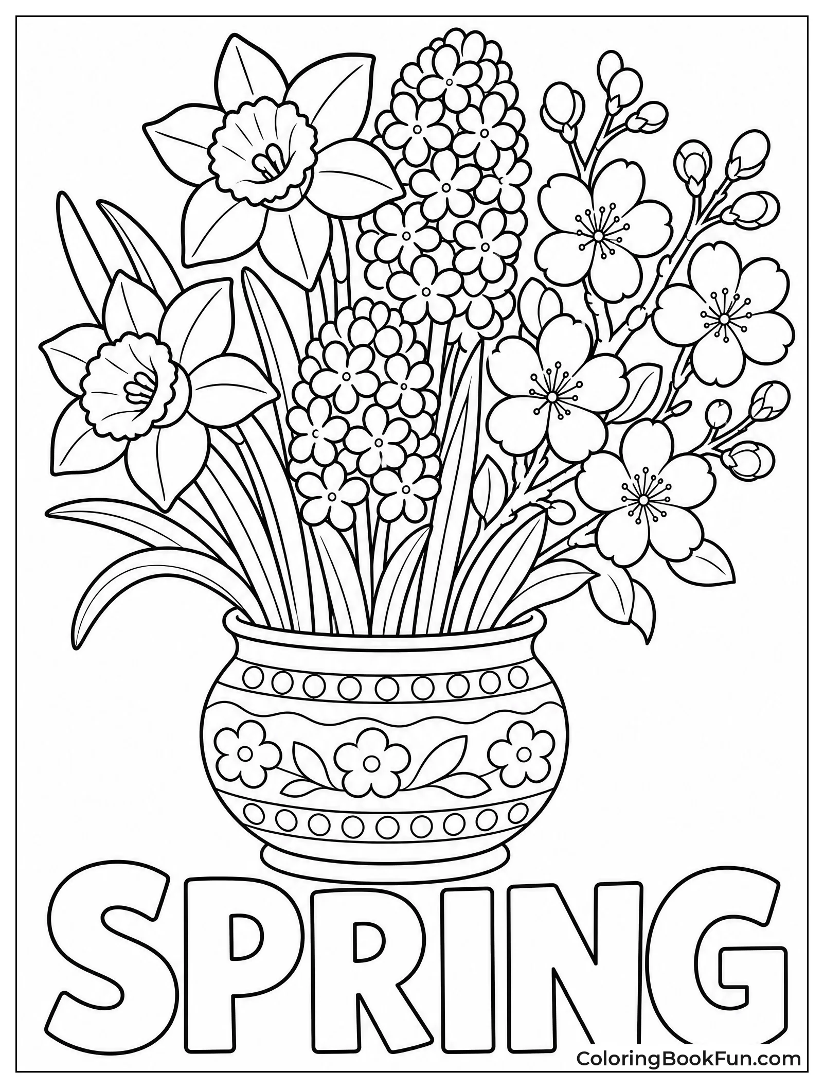 Spring Flowers Fill a Pretty Vase