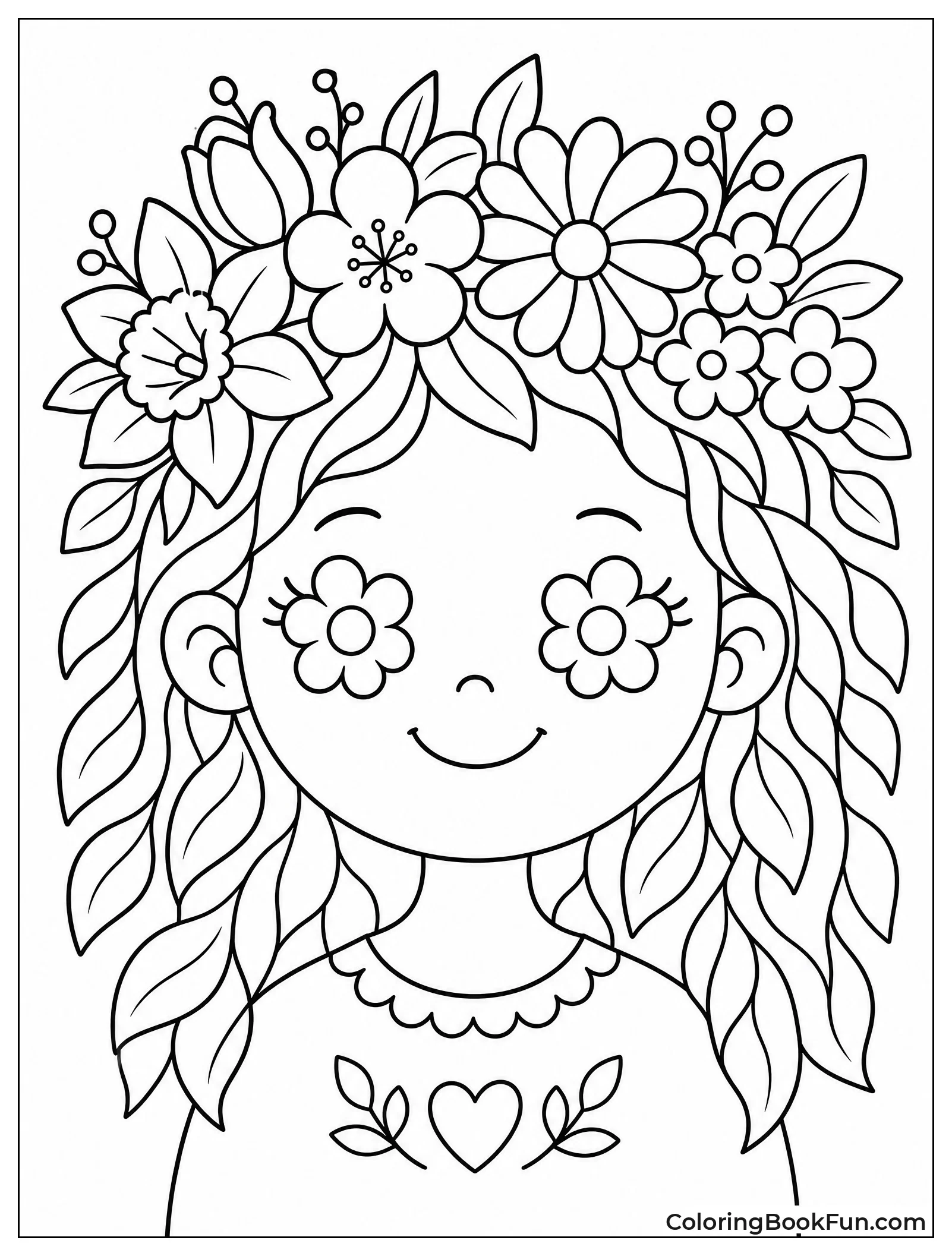 Flower Face with Blossom Eyes