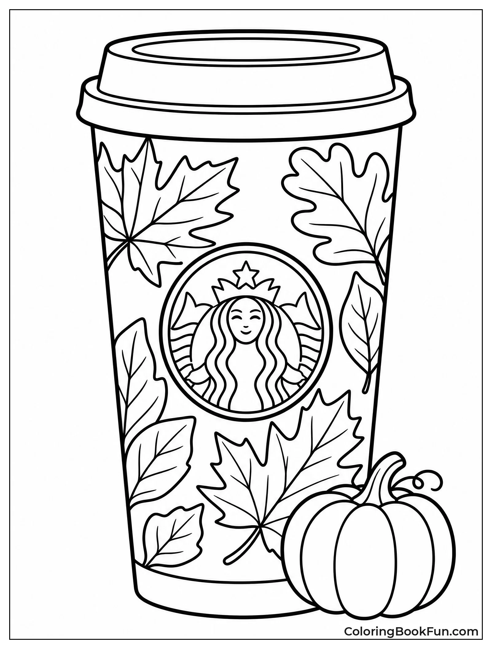 Cup Covered in Autumn Leaves
