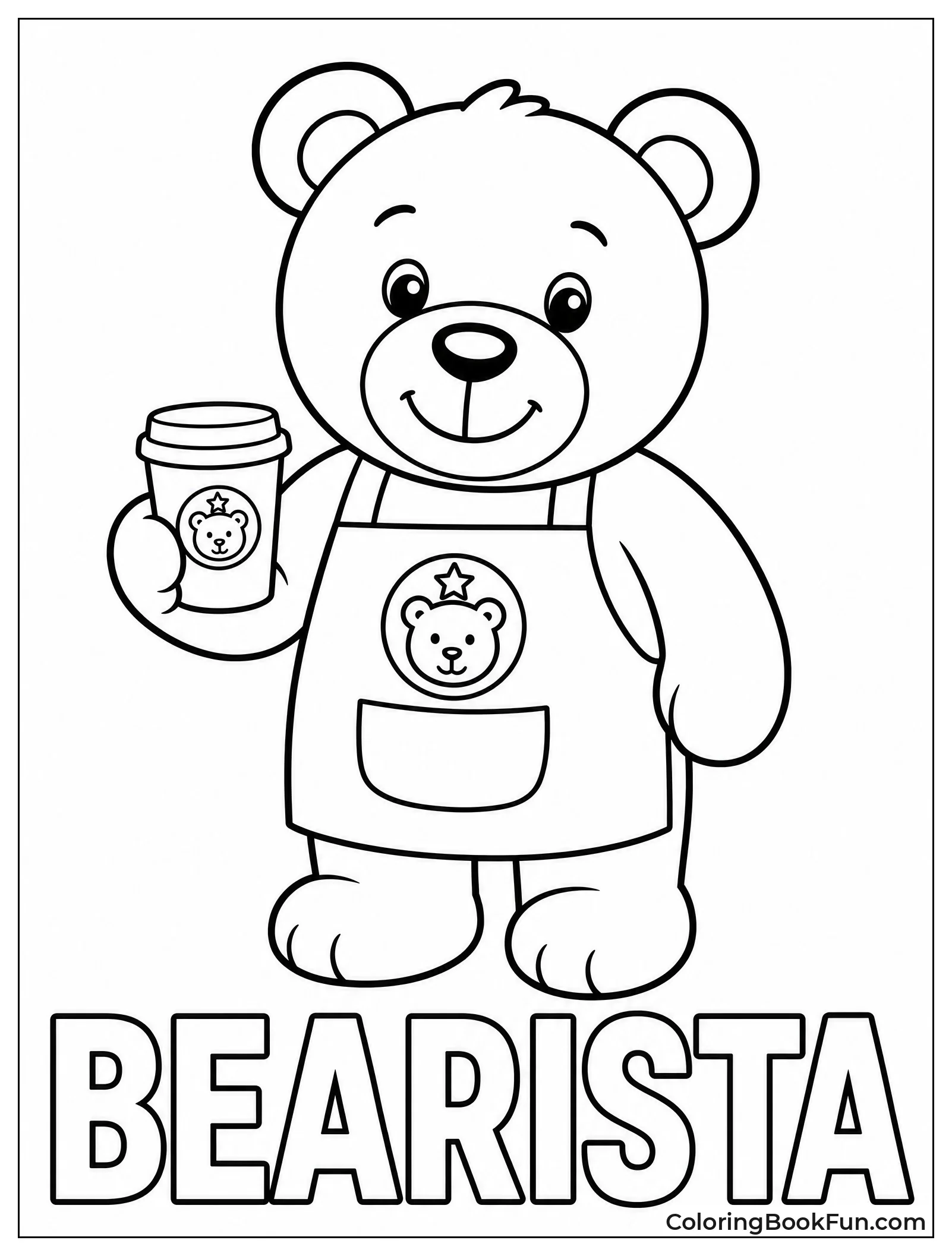 Bearista Holds Tiny Coffee Cup