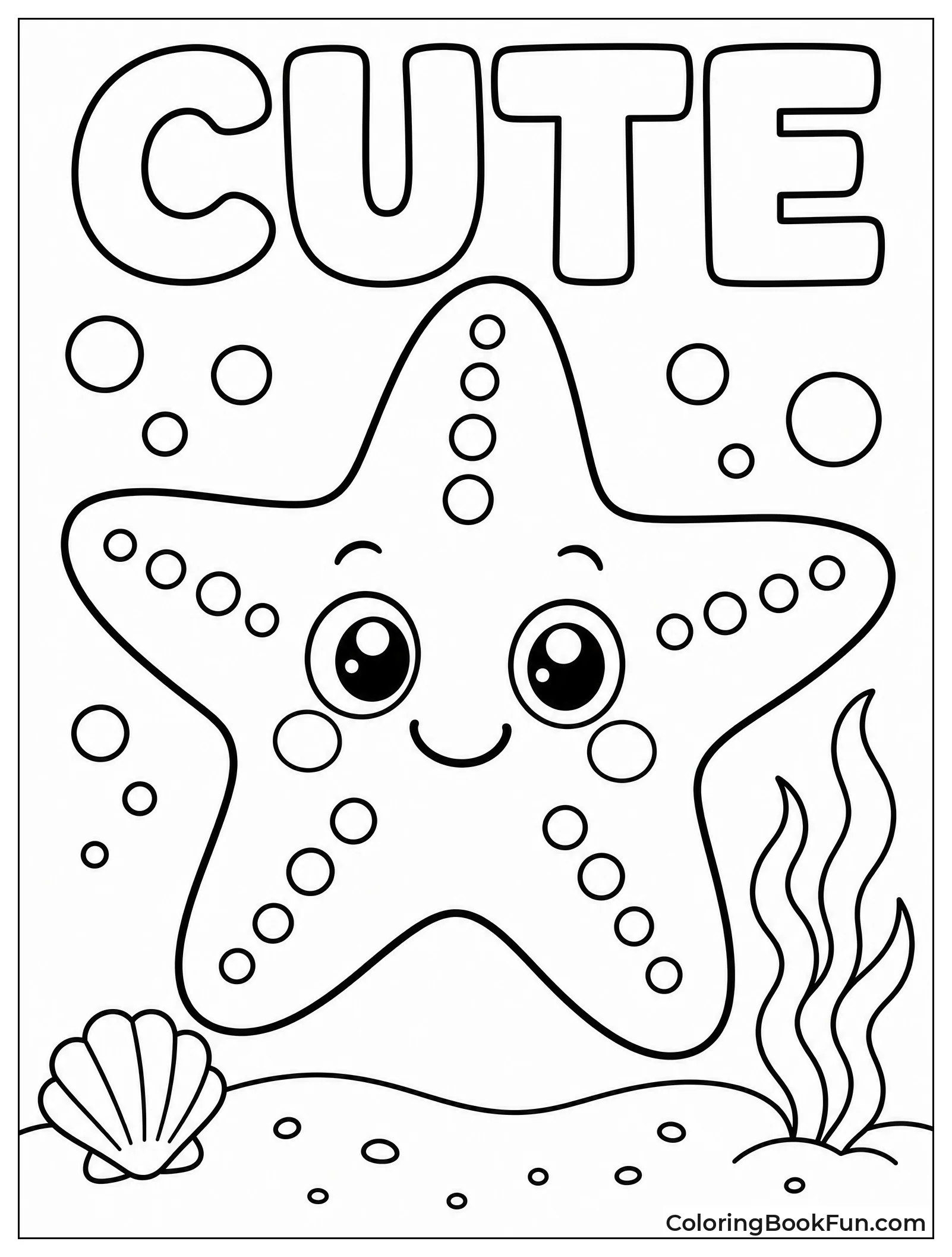 Kawaii Starfish with Rosy Cheeks