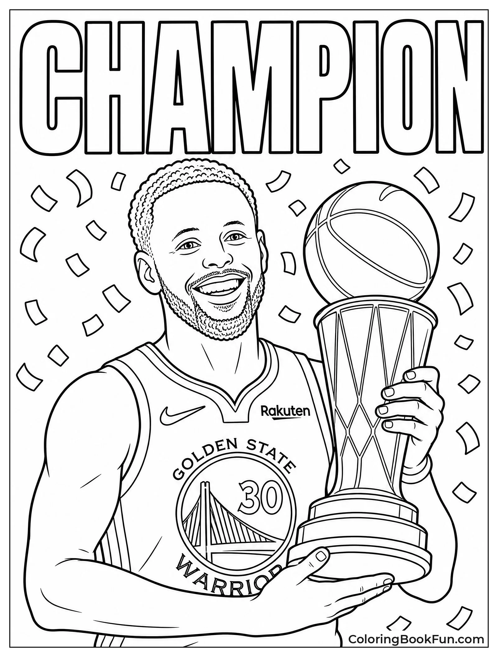 Steph Holding the Championship Trophy