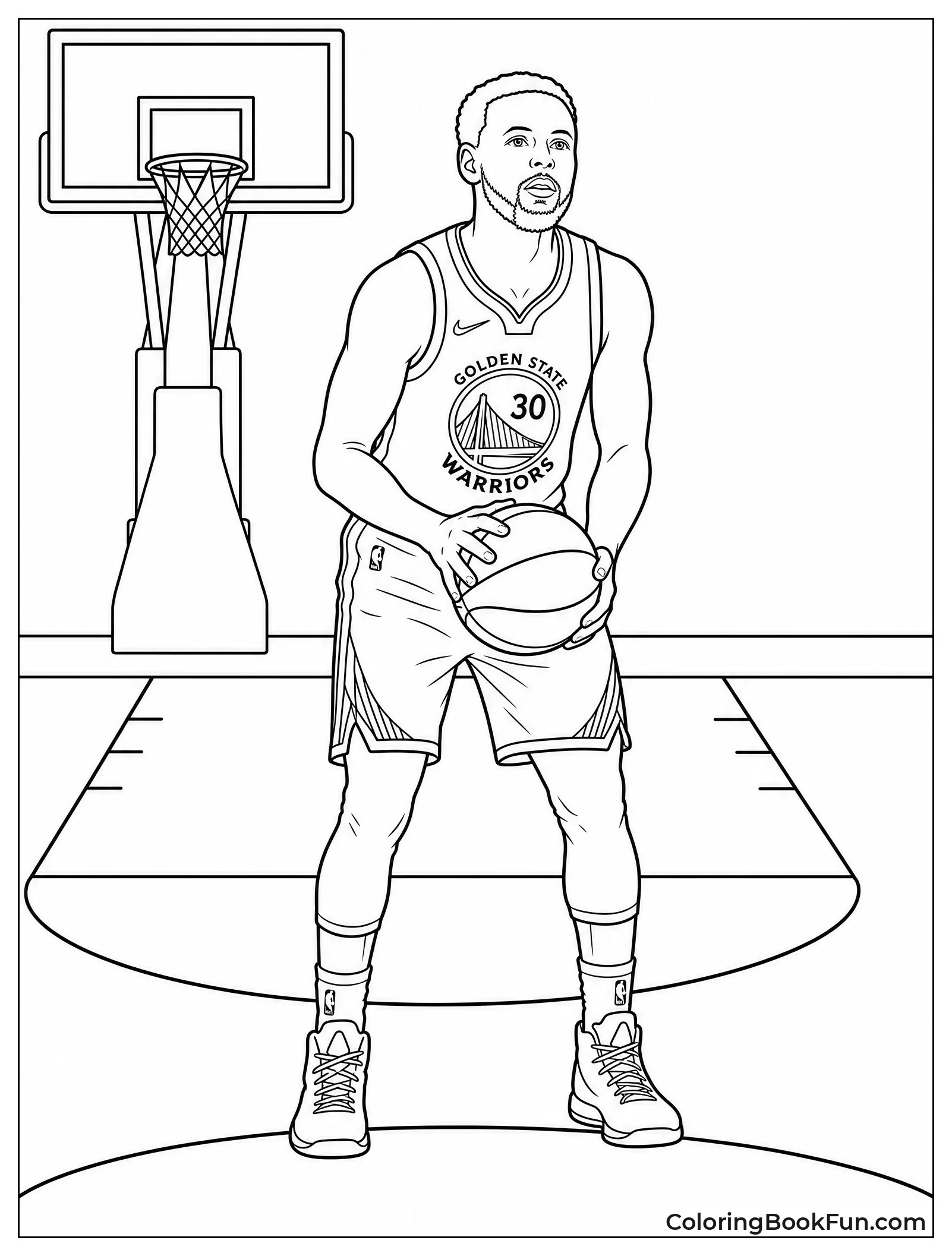 Steph Concentrating at the Free Throw