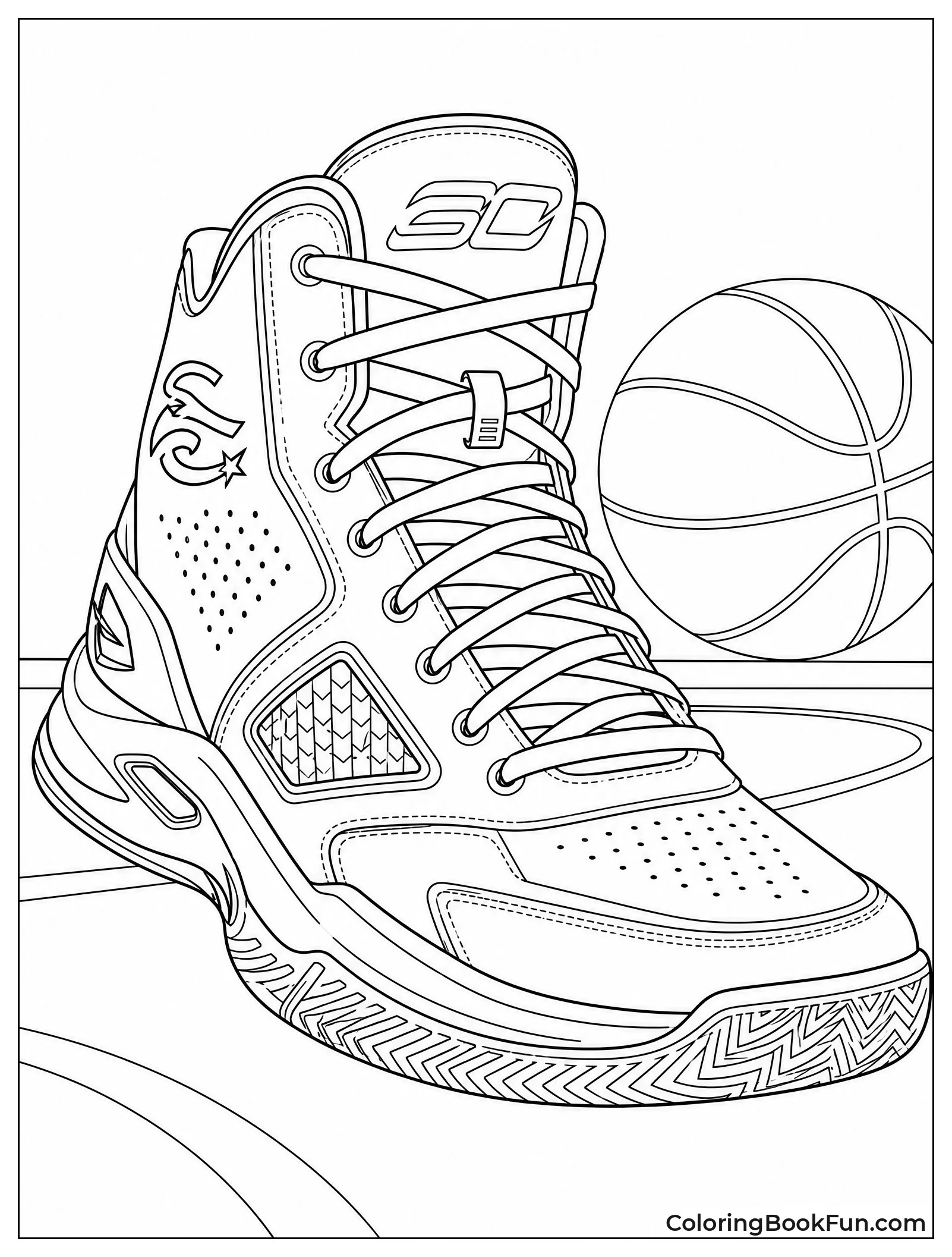Close Up of Curry Signature Shoe