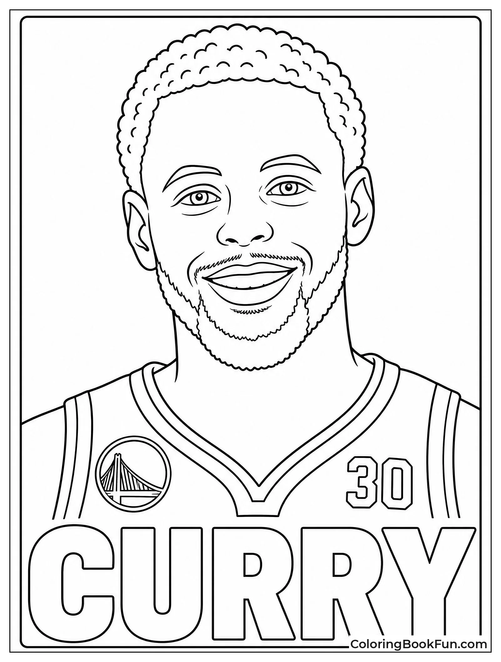 Steph Smiling in His Warriors Jersey