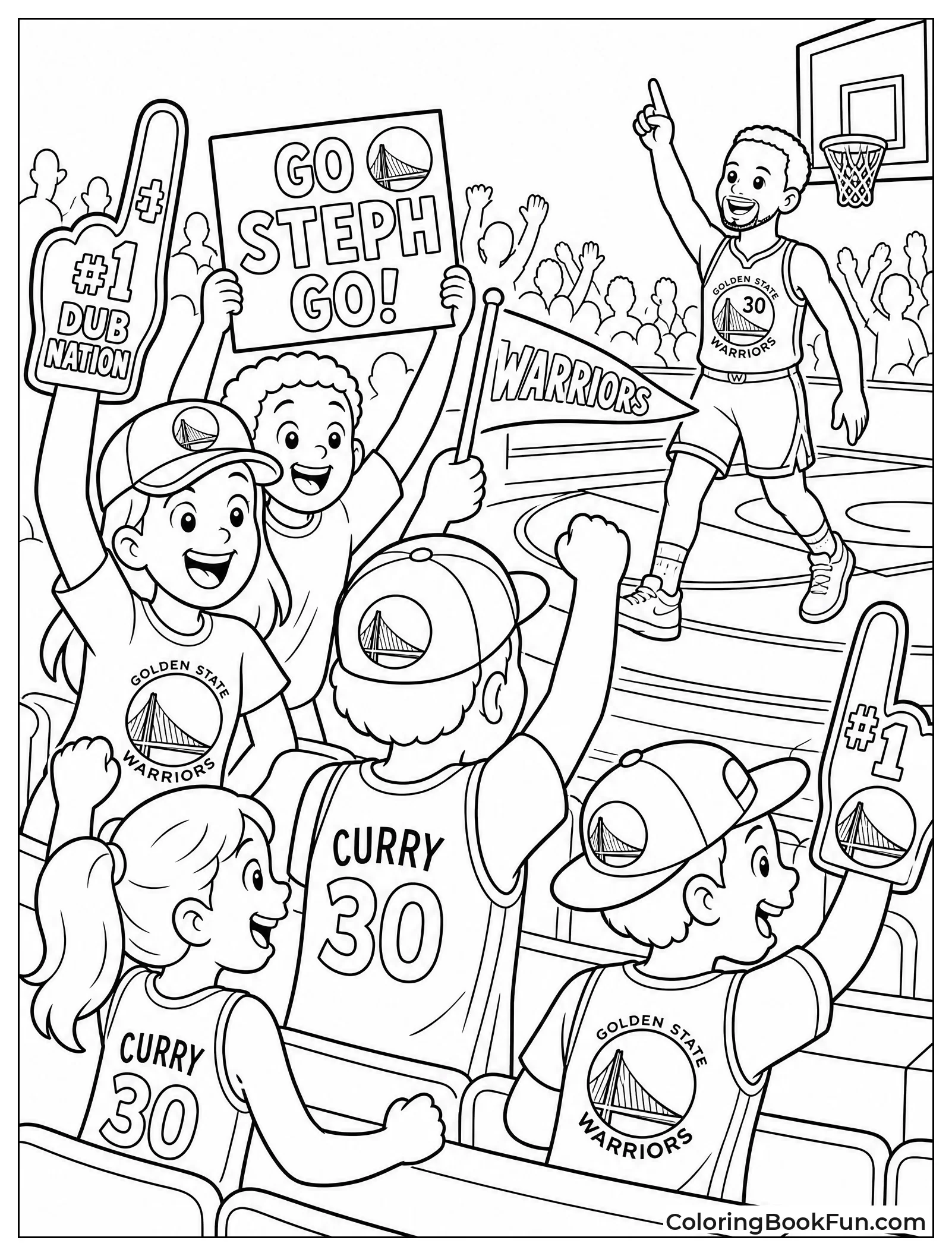 Fans Cheering for Steph in the Stands