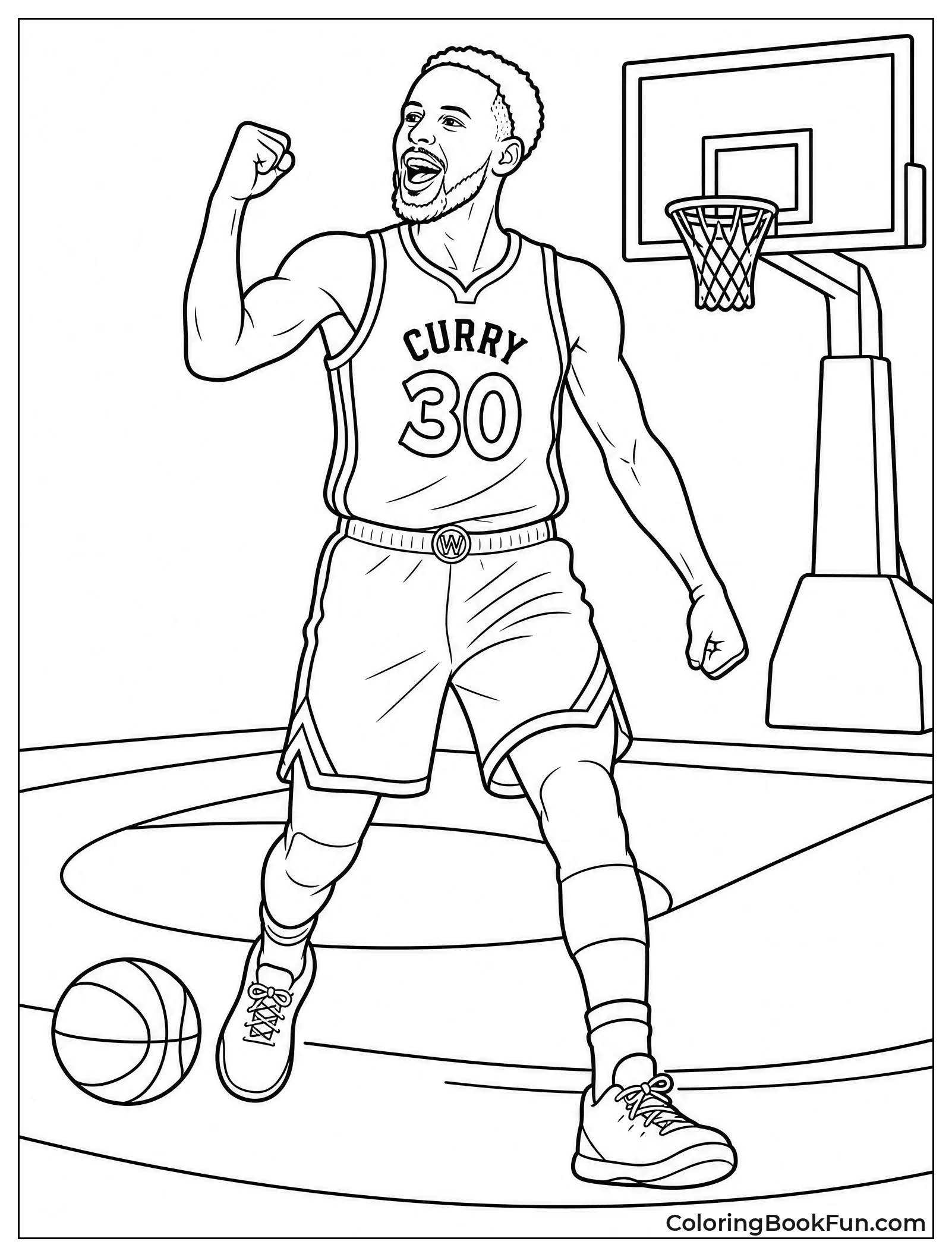 Steph Pumping His Fist in Victory