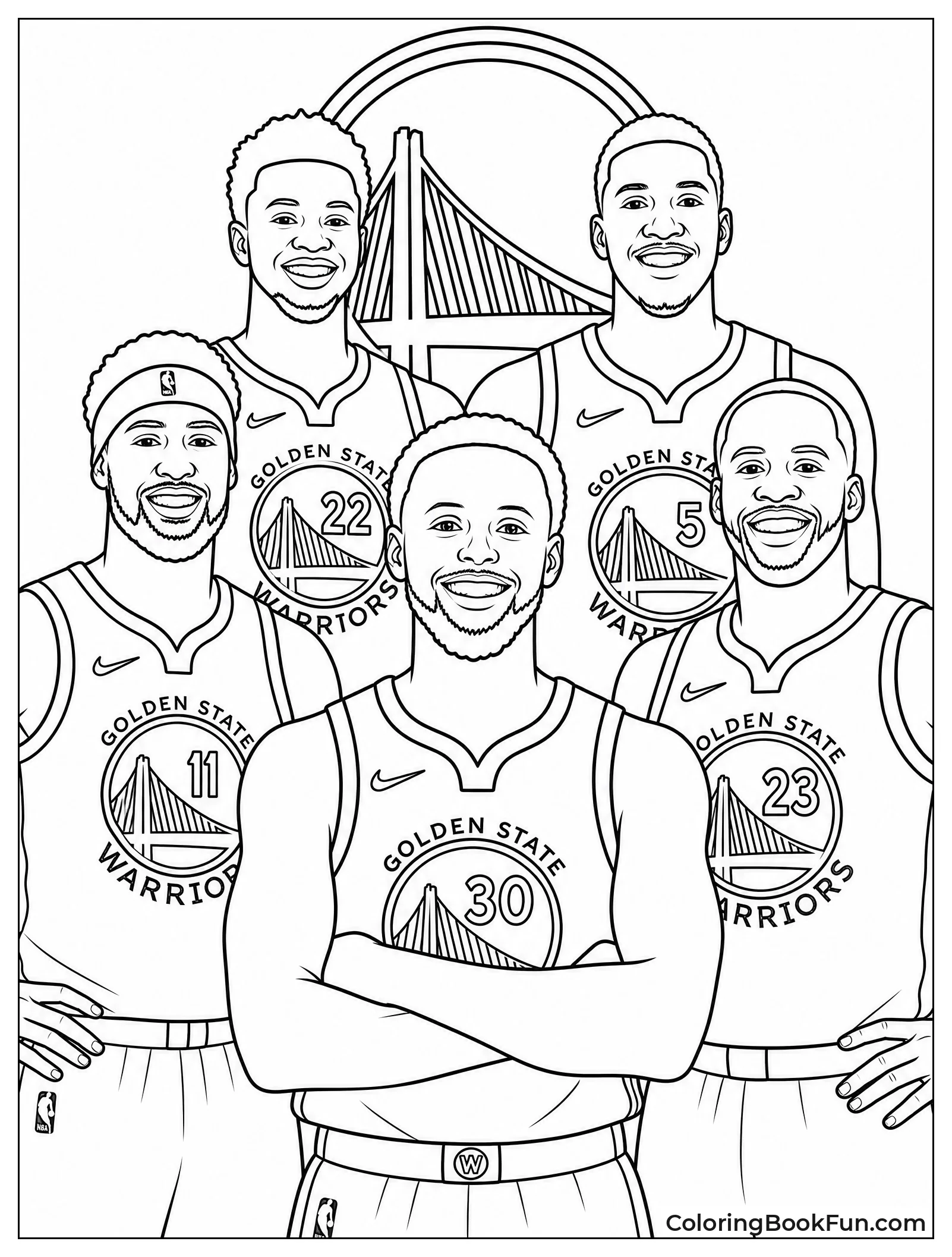 Full Golden State Warriors Team Photo