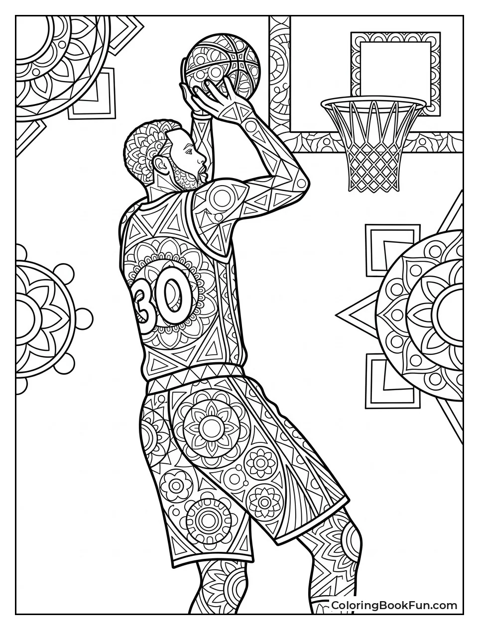 Geometric Art of Steph Shooting