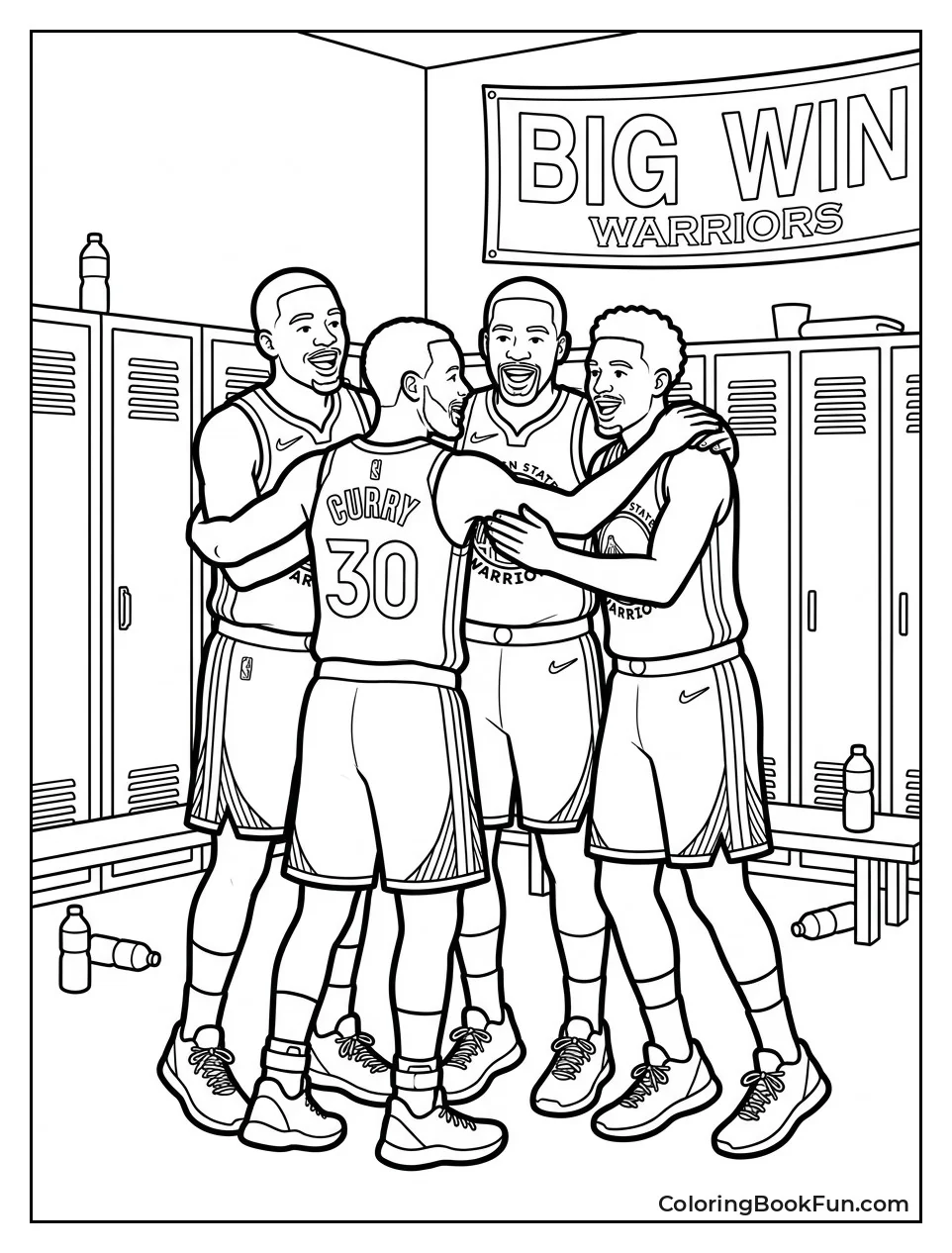 Team Celebrating in the Locker Room