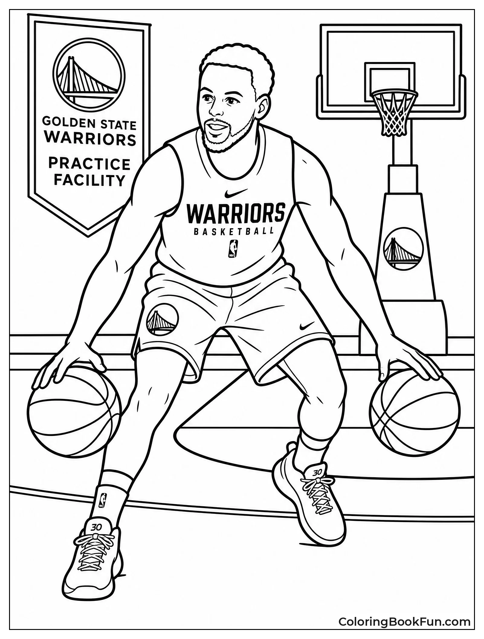 Steph Practicing Dribbling Drills