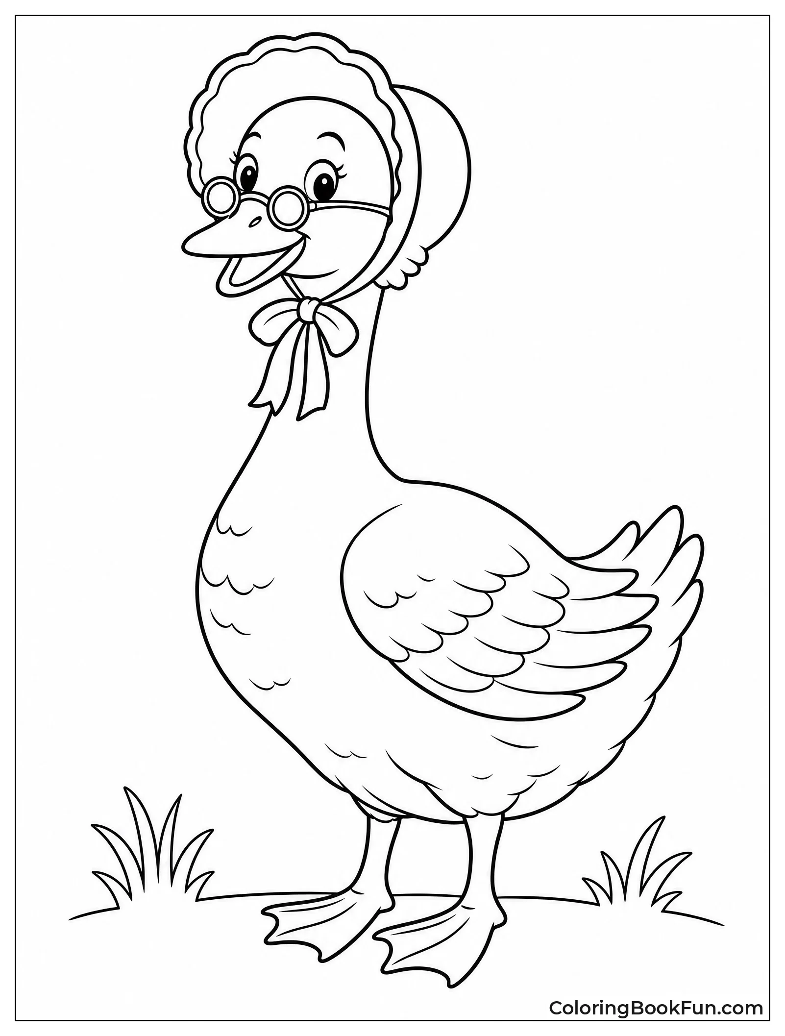 Mother Goose in Bonnet