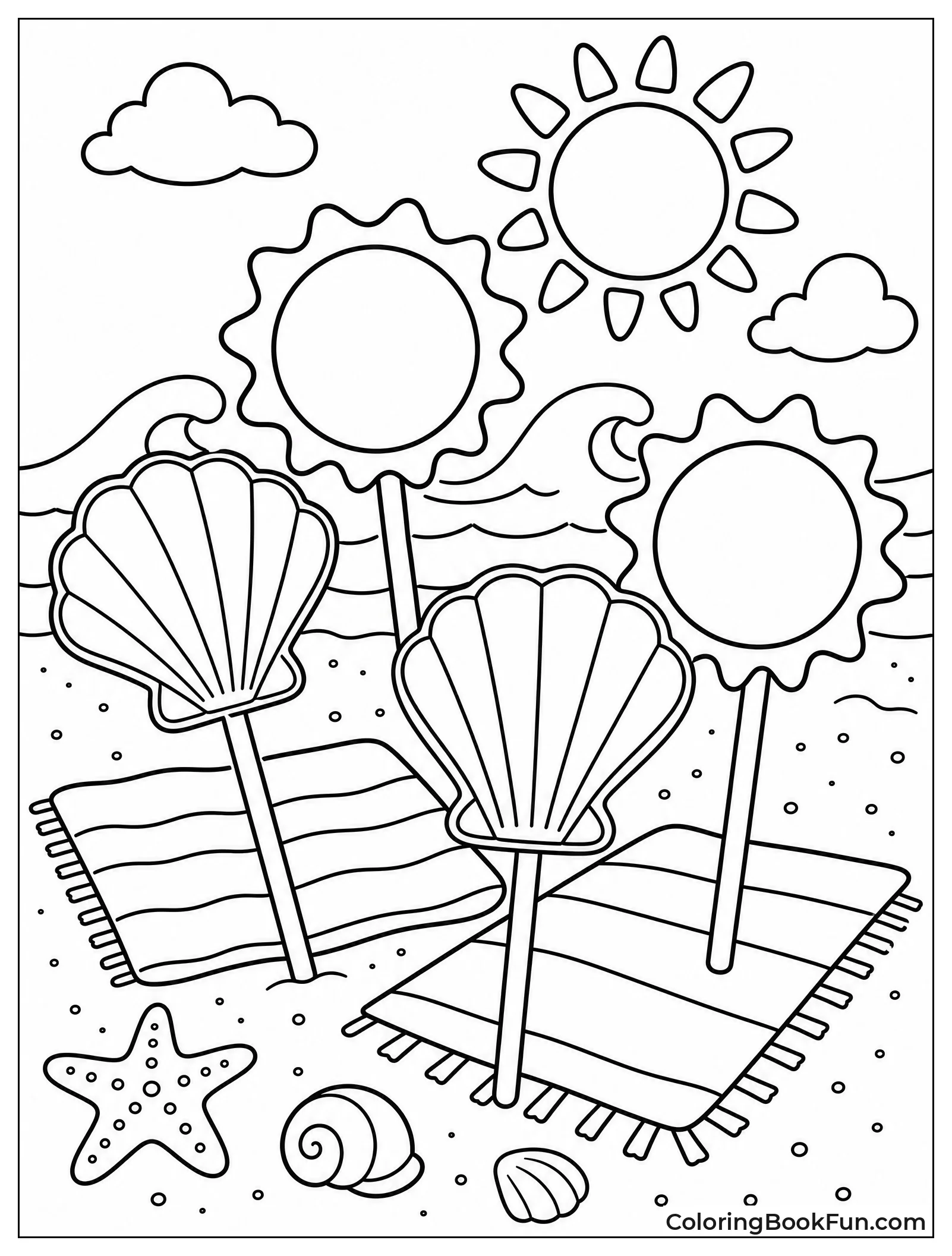 Beach Themed Lollipops with Shells