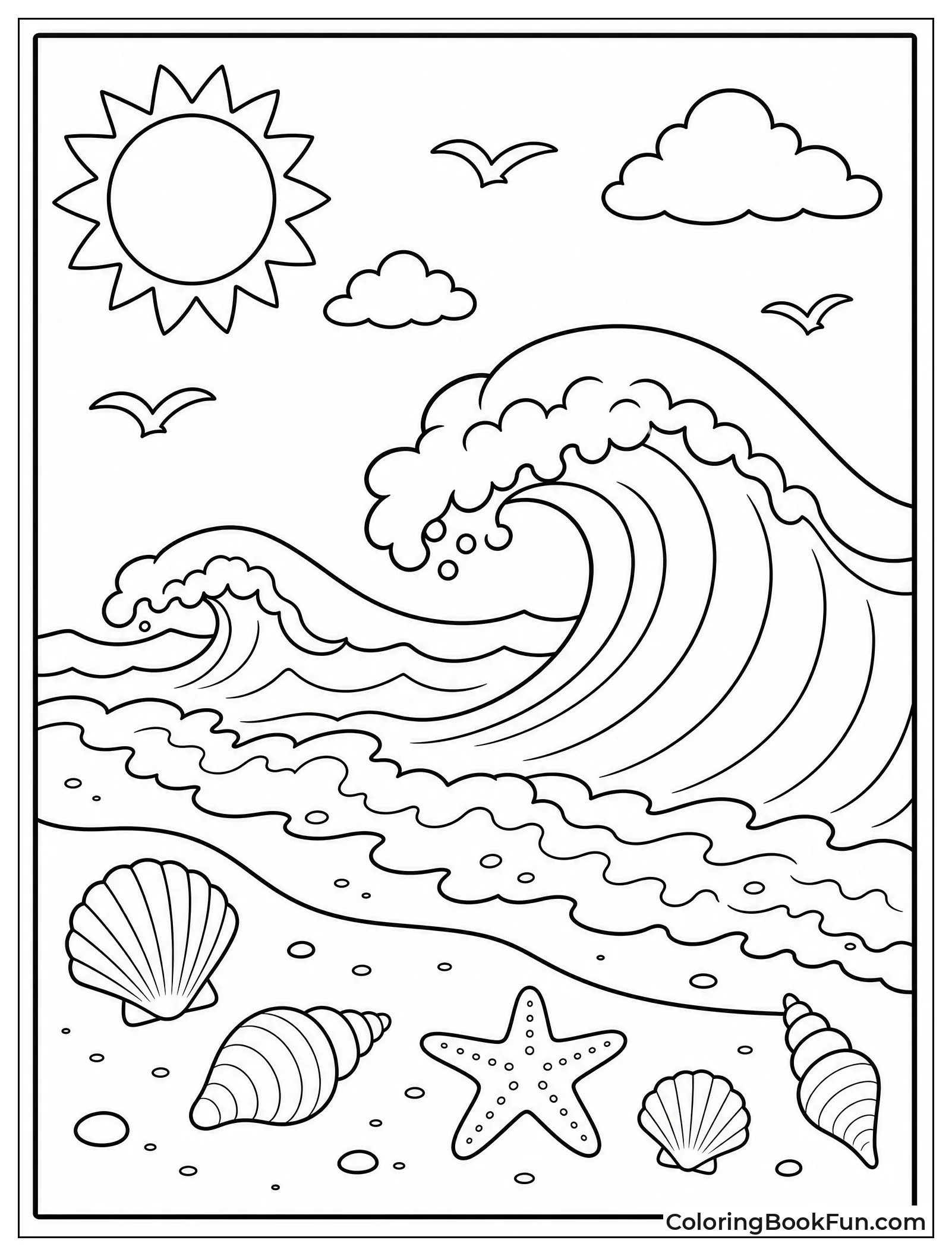 Ocean Waves on Shore