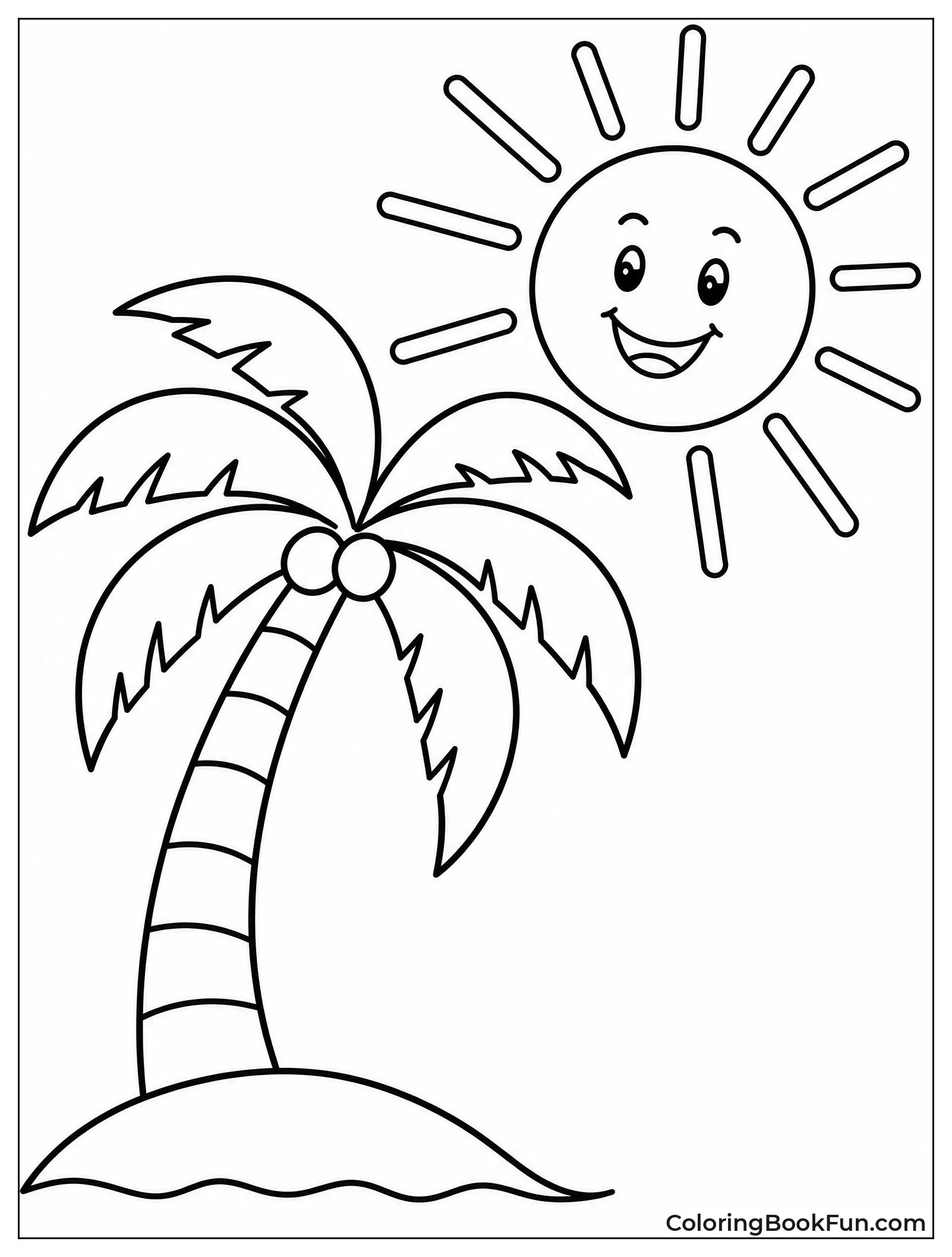 Palm Tree under Sun