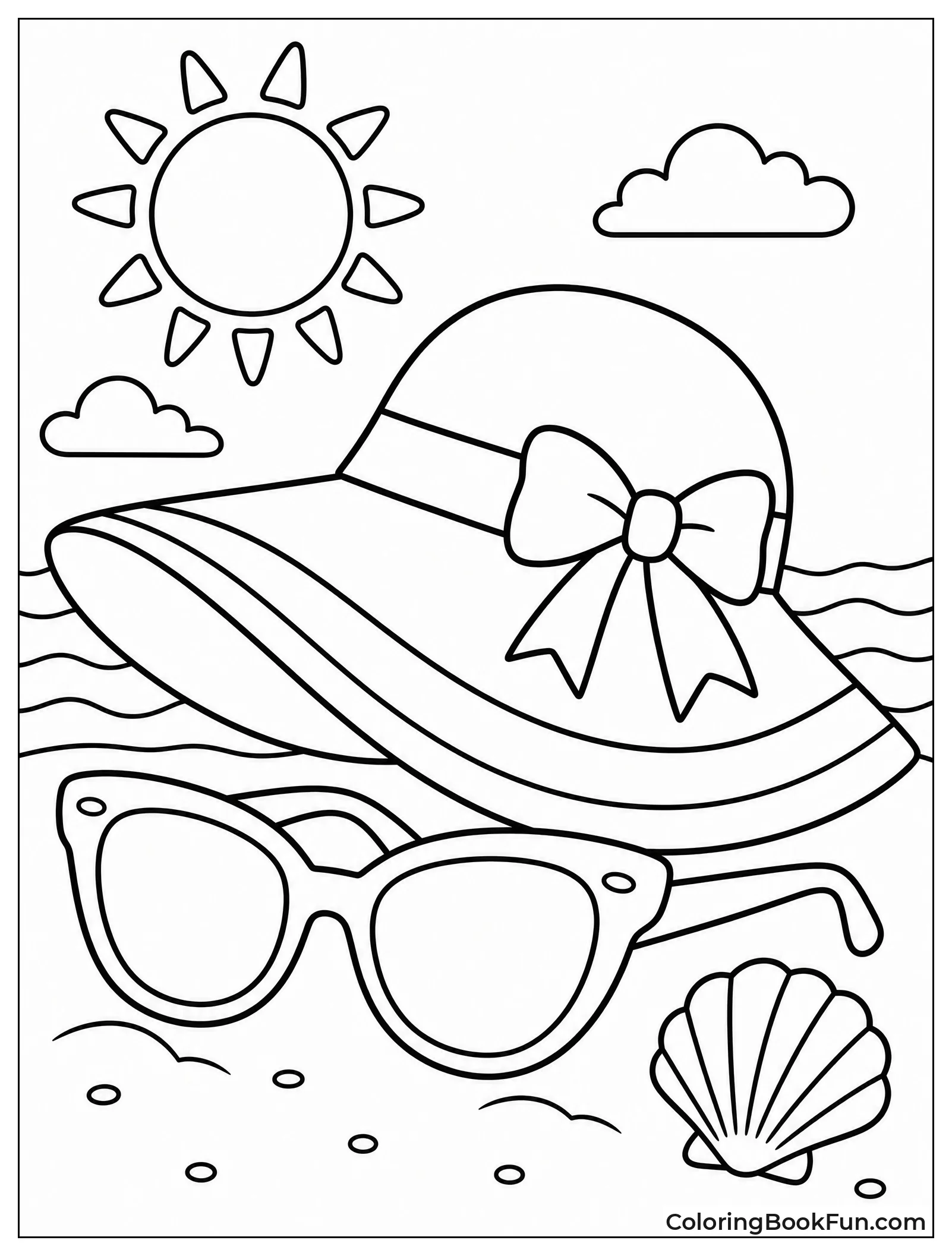 Sunglasses and Beach Hat