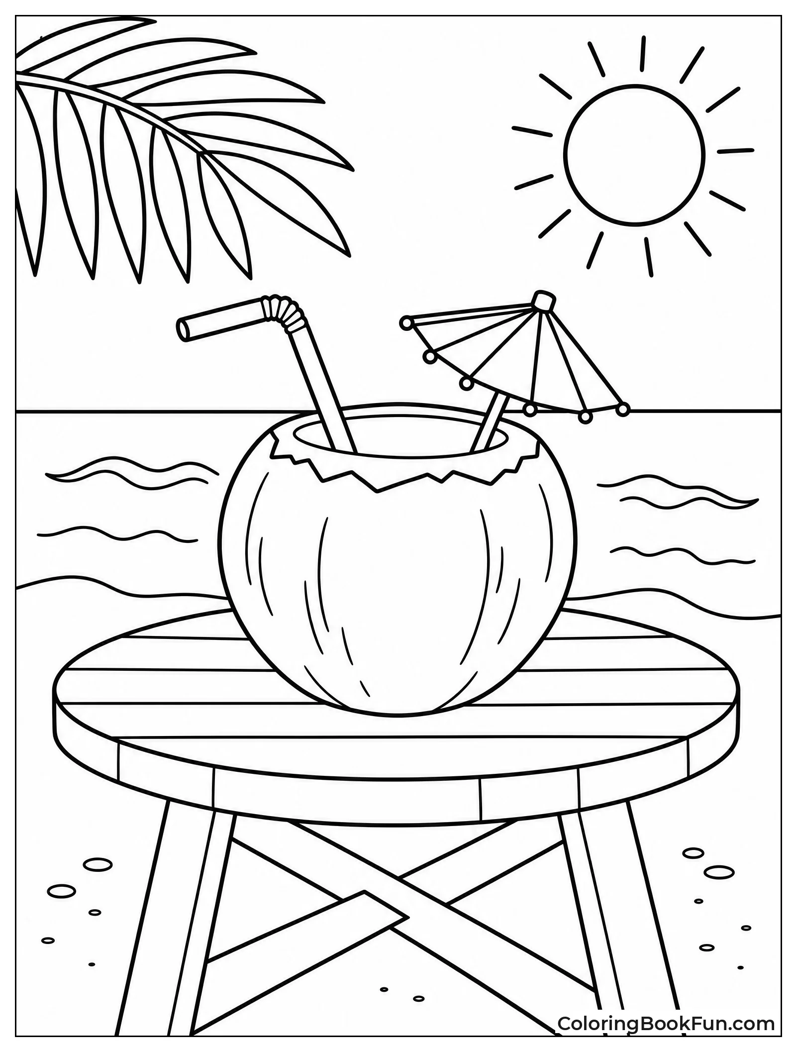 Coconut Drink with Umbrella