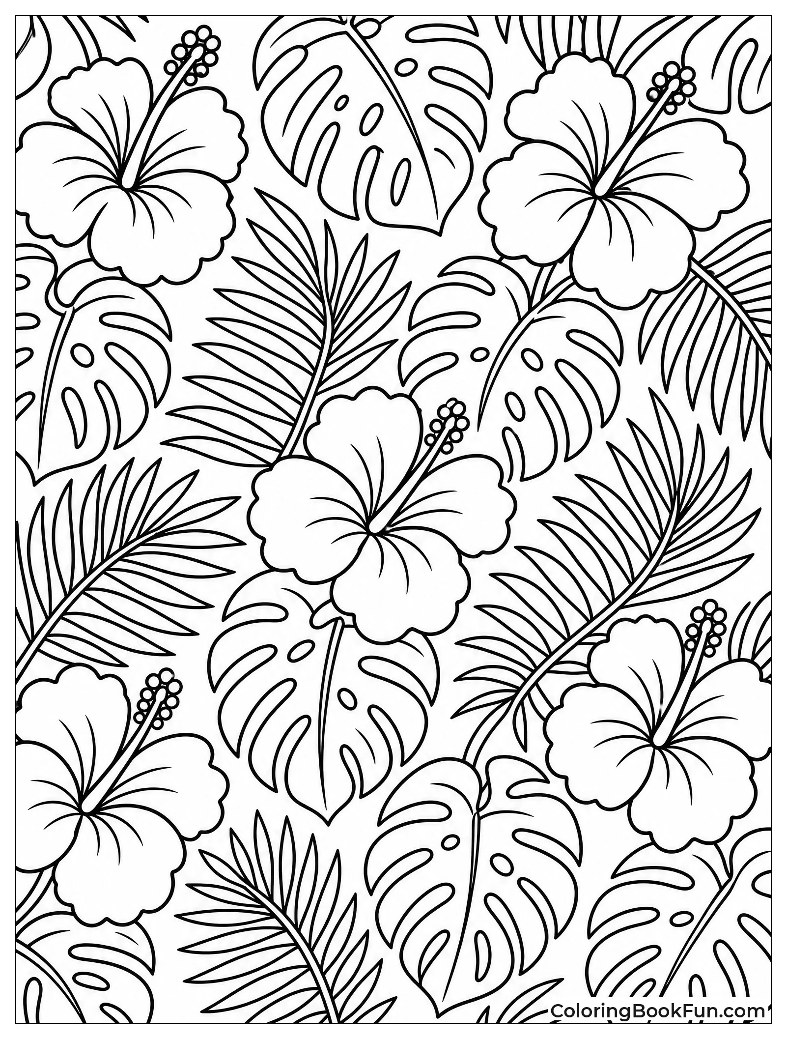 Tropical Leaf Pattern Page