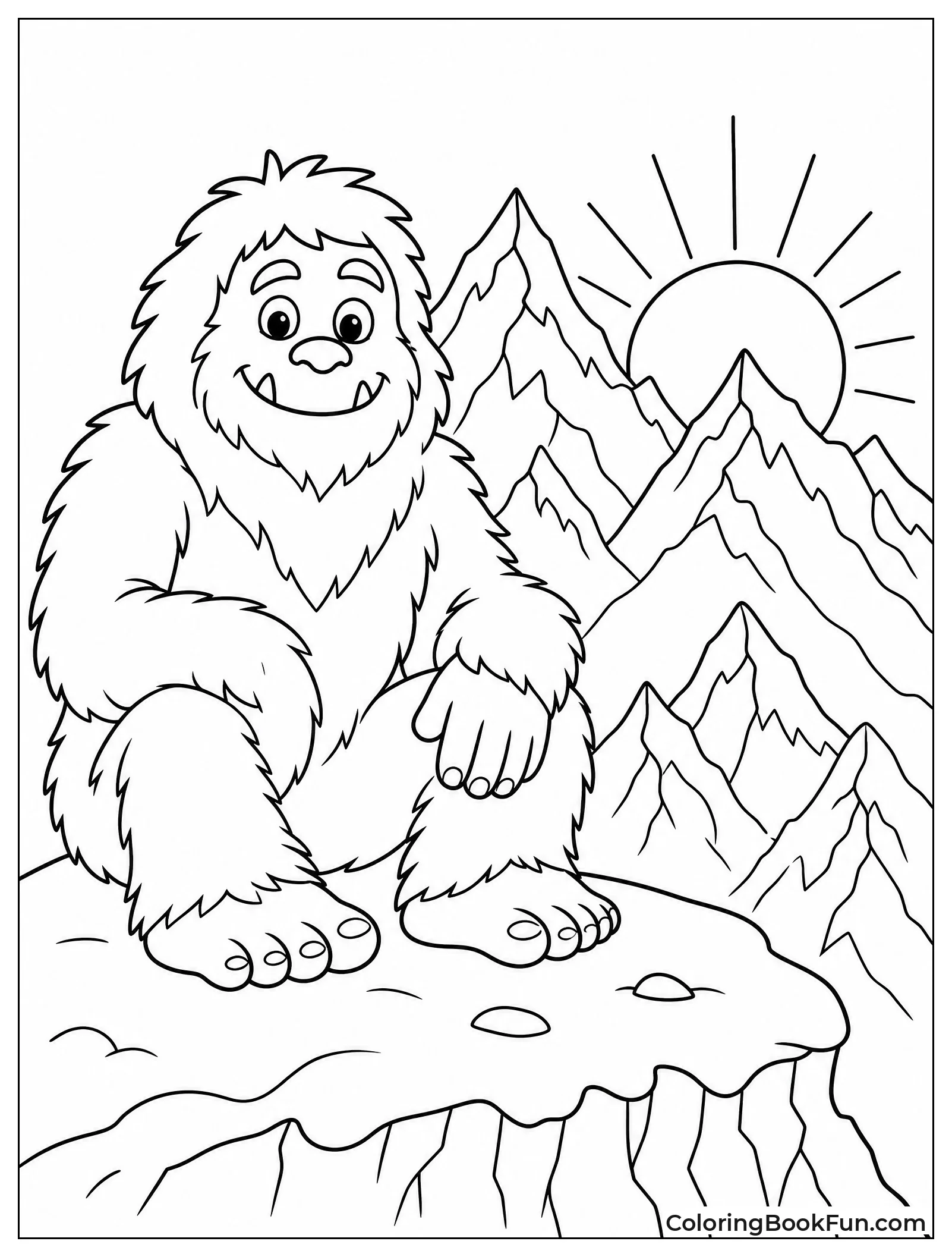 Yeti Watching the Sunset
